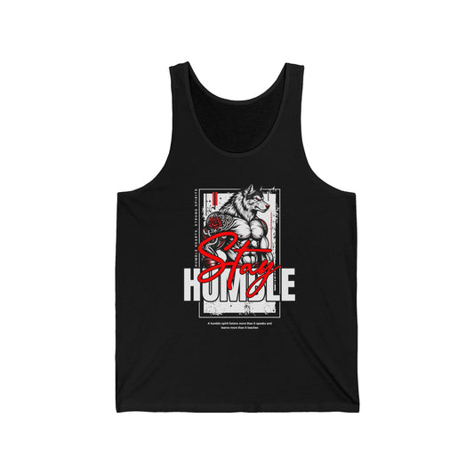 Wolf Fitness Stay Humble Workout Apparel Tank Top