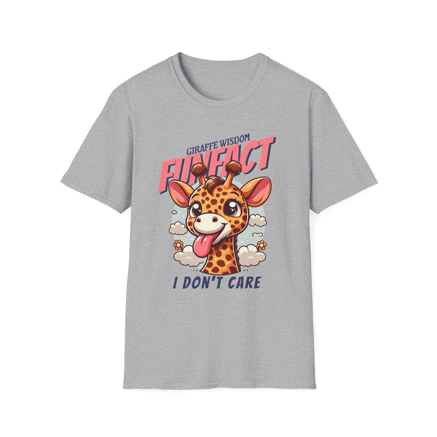 Giraffe Wisdom - Fun Fact I Don't Care Unisex Tee