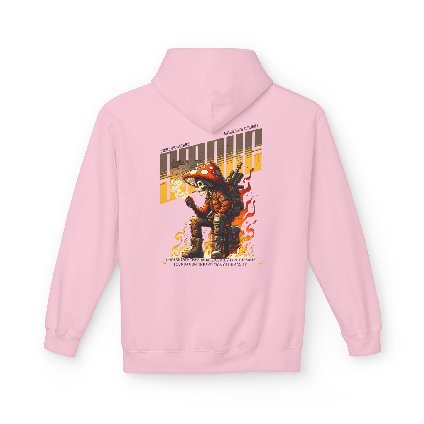Skeleton in Fire Hoodie Design