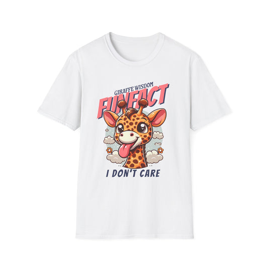 Giraffe Wisdom - Fun Fact I Don't Care Unisex Tee