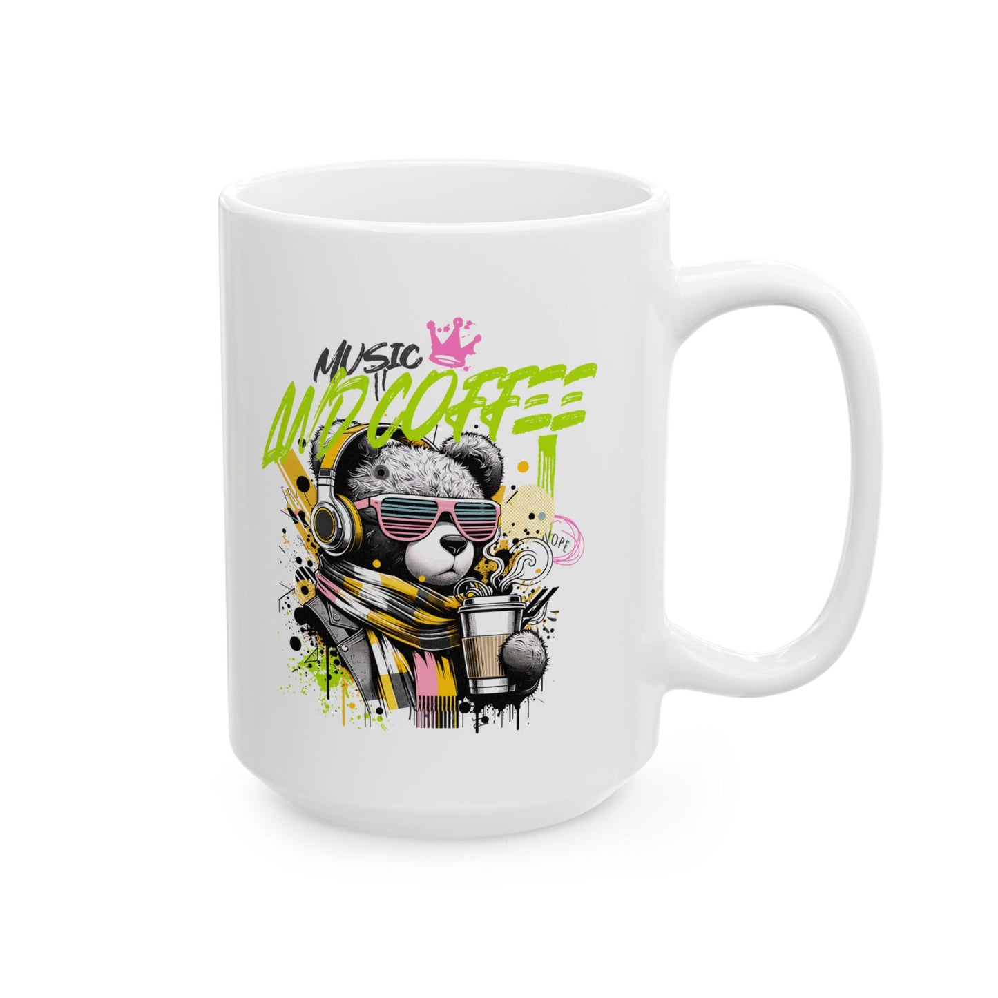 Music and Coffee Ceramic Mug