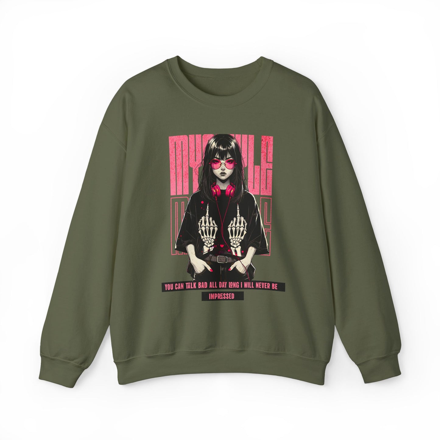 Crewneck Sweatshirt - Stylish Girl Design