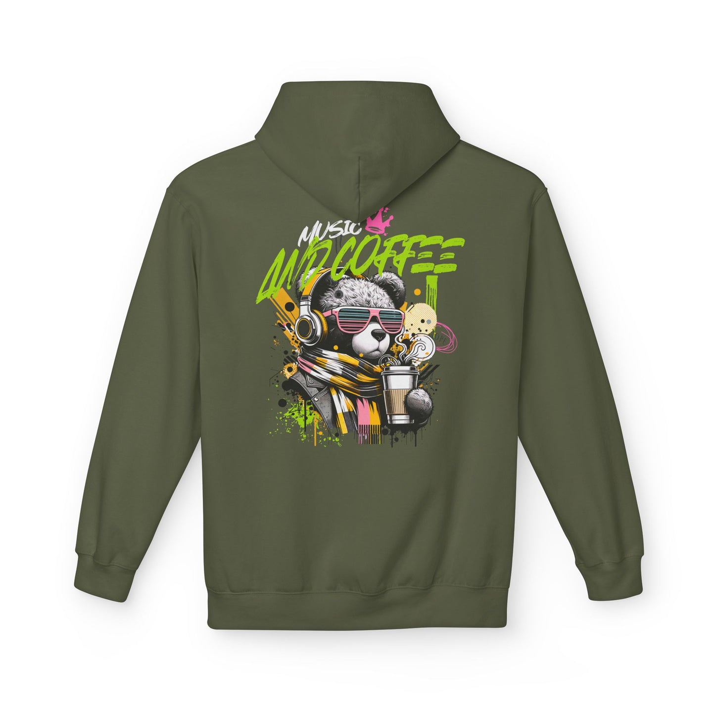 Music and Coffee Hoodie Design