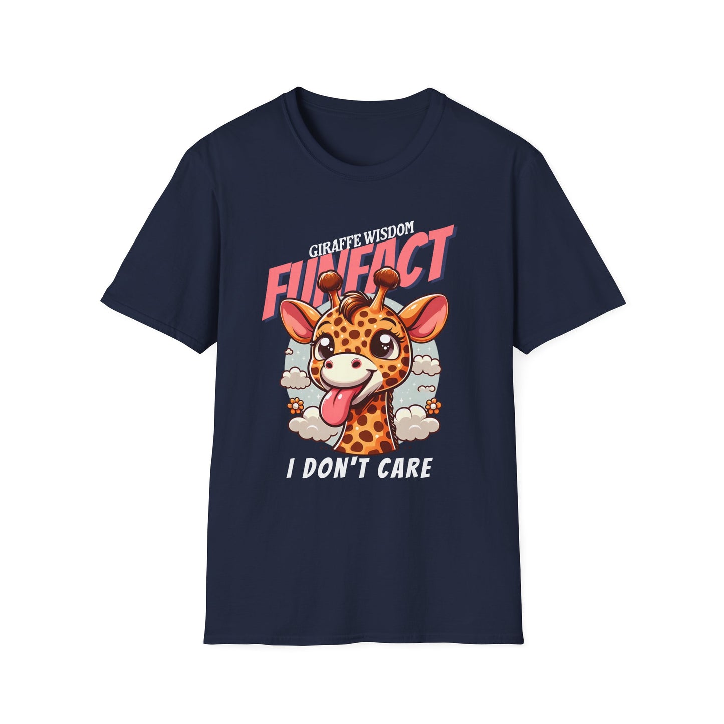 Giraffe Wisdom - Fun Fact I Don't Care Unisex Tee