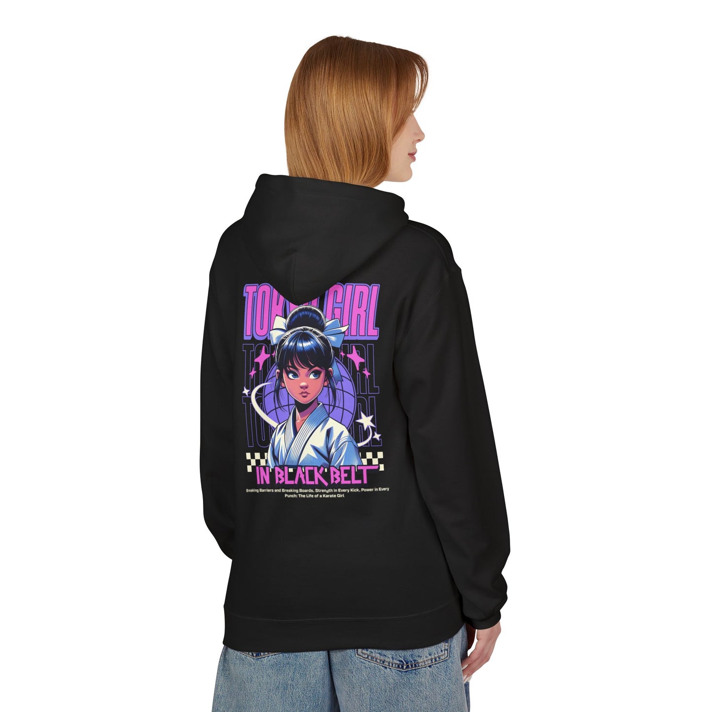 Hoodie Tokyo Girl in Black Belt