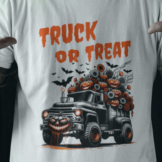 Halloween Truck Unisex Tee, Spooky Trick or Treat T-shirt