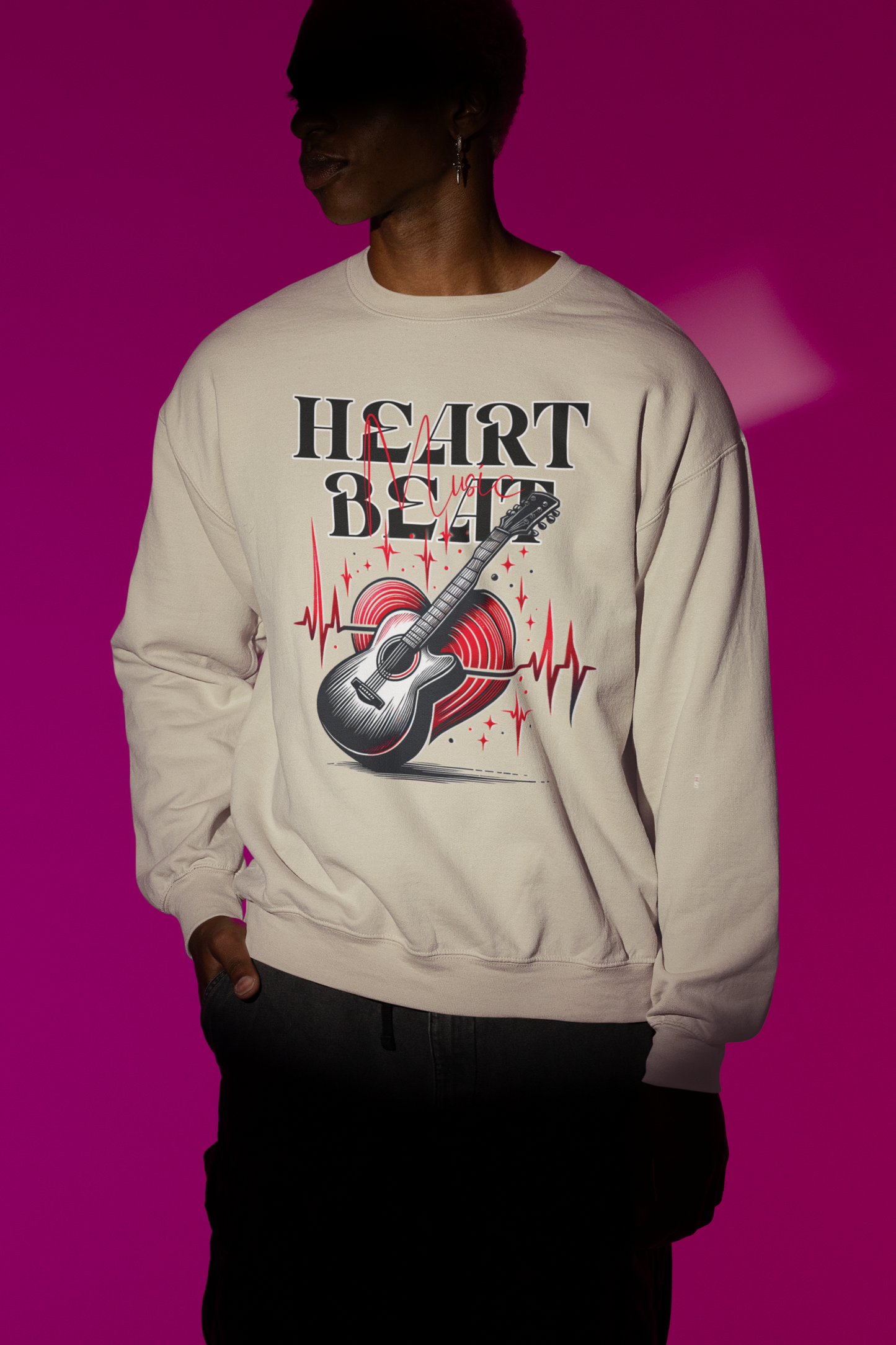 Music Heartbeat Crewneck Sweatshirt
