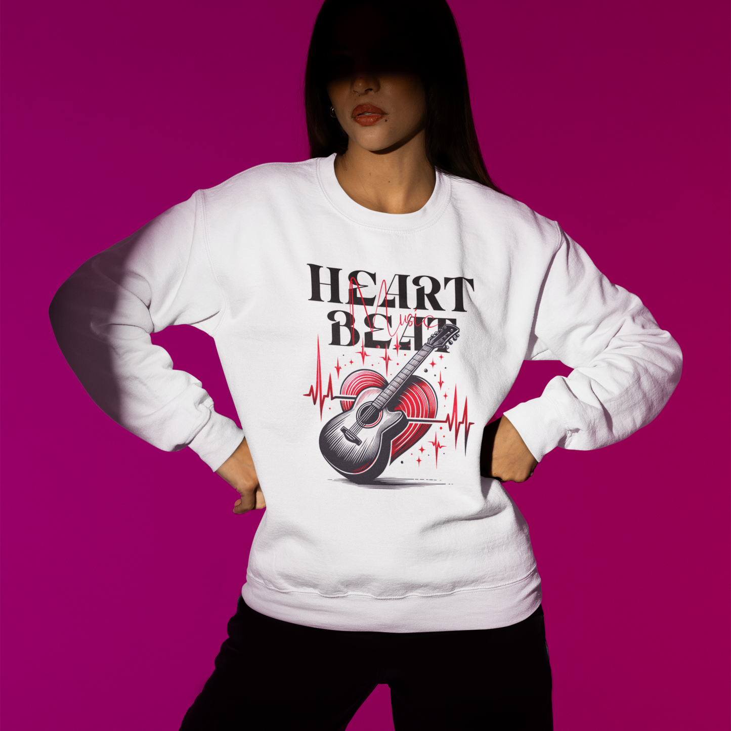 Music Heartbeat Crewneck Sweatshirt