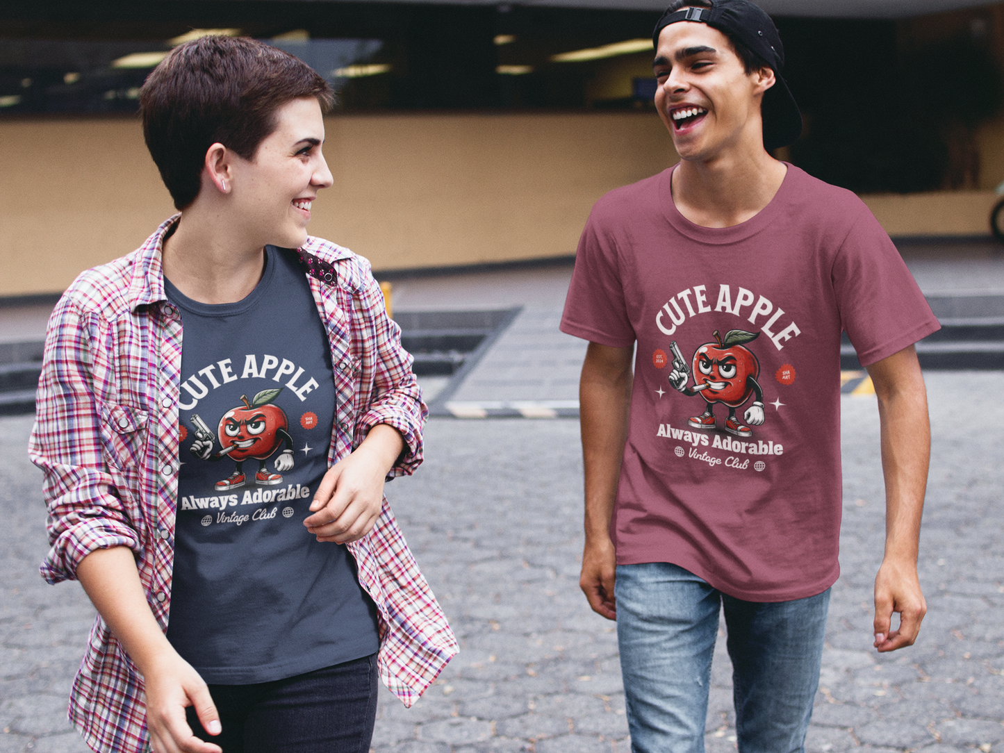 Cute Apple with Gun T-Shirt