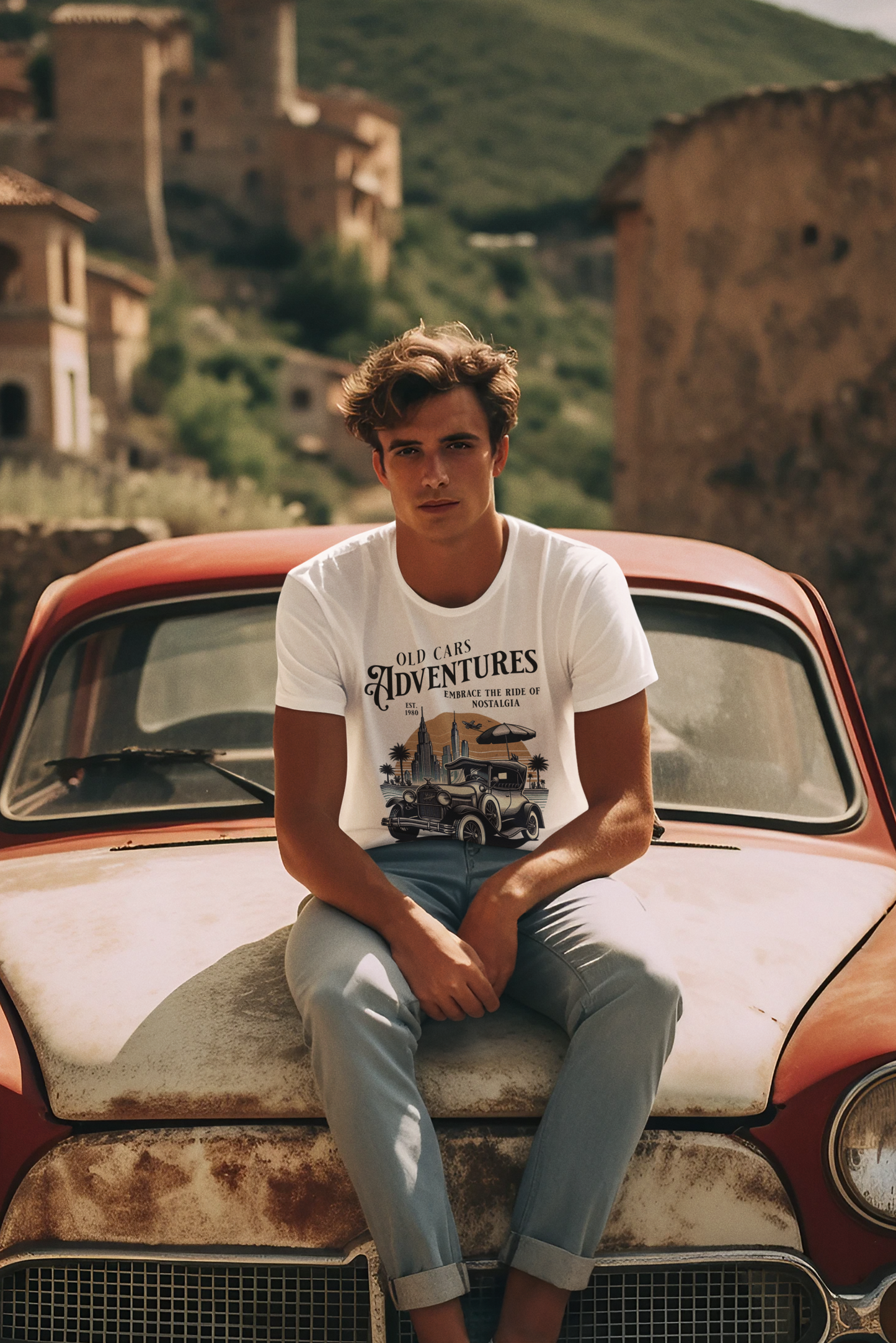 Old Cars Adventures Unisex T-Shirt