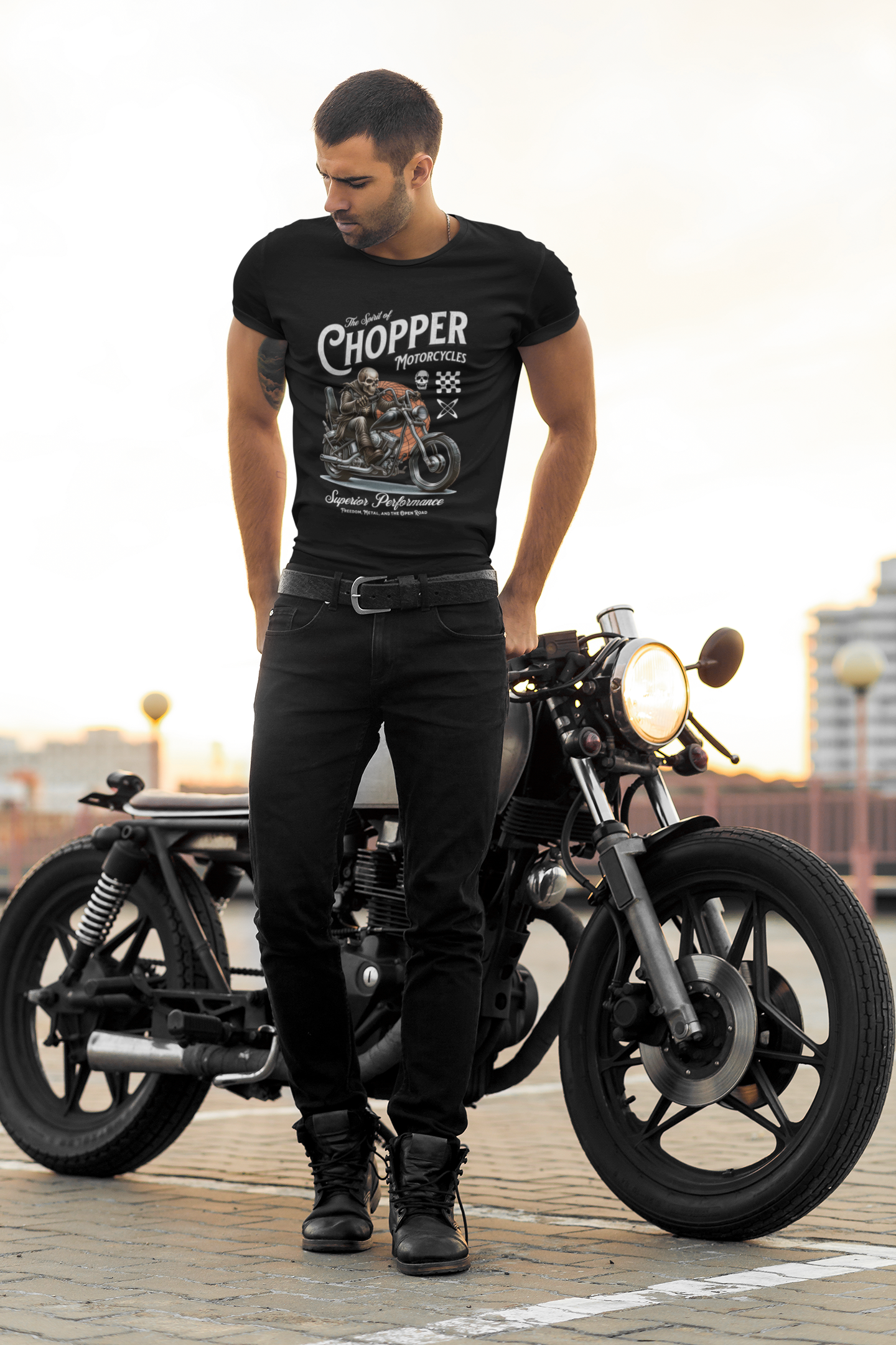 Chopper Motorcycle Unisex T-Shirt