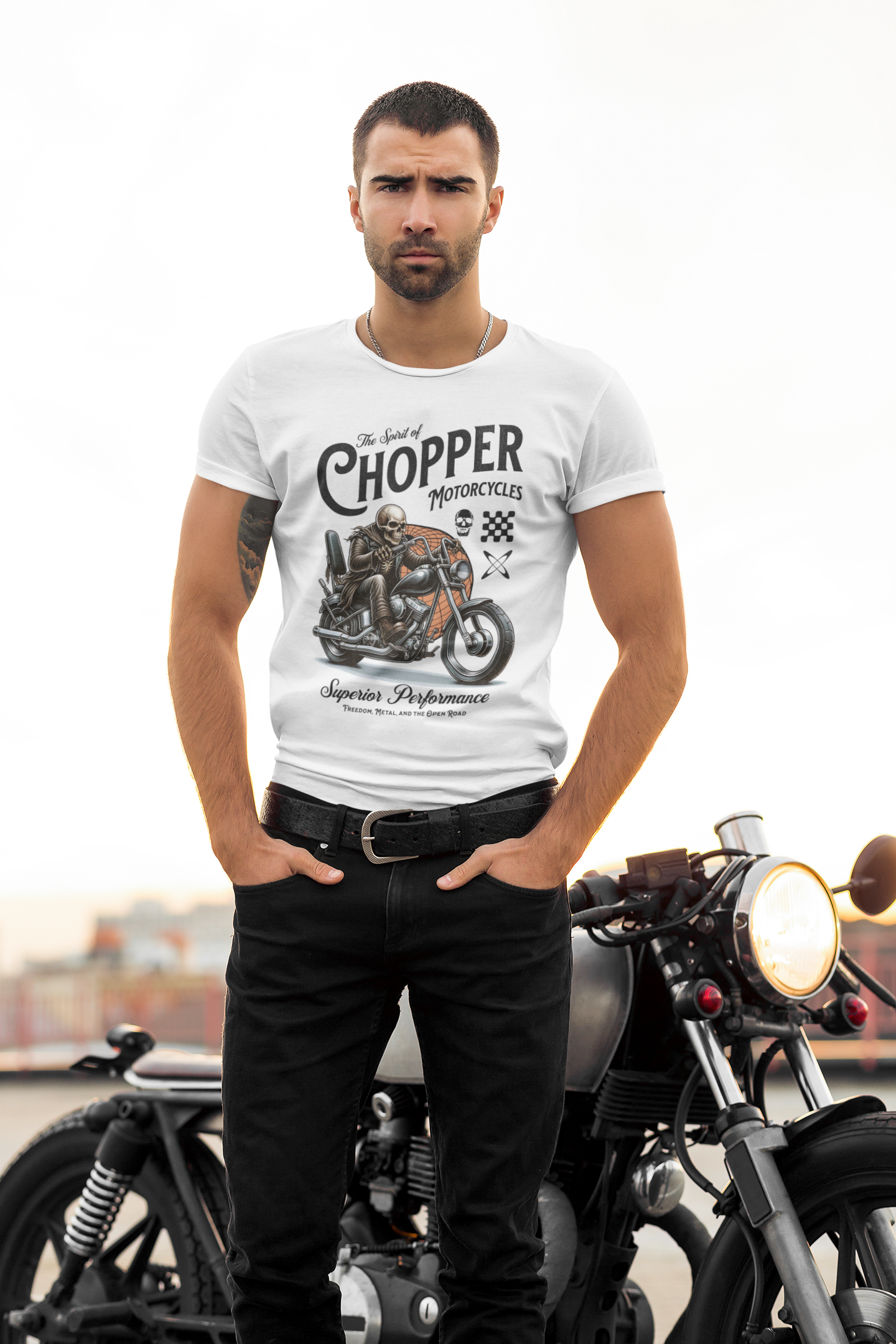 Chopper Motorcycle Unisex T-Shirt
