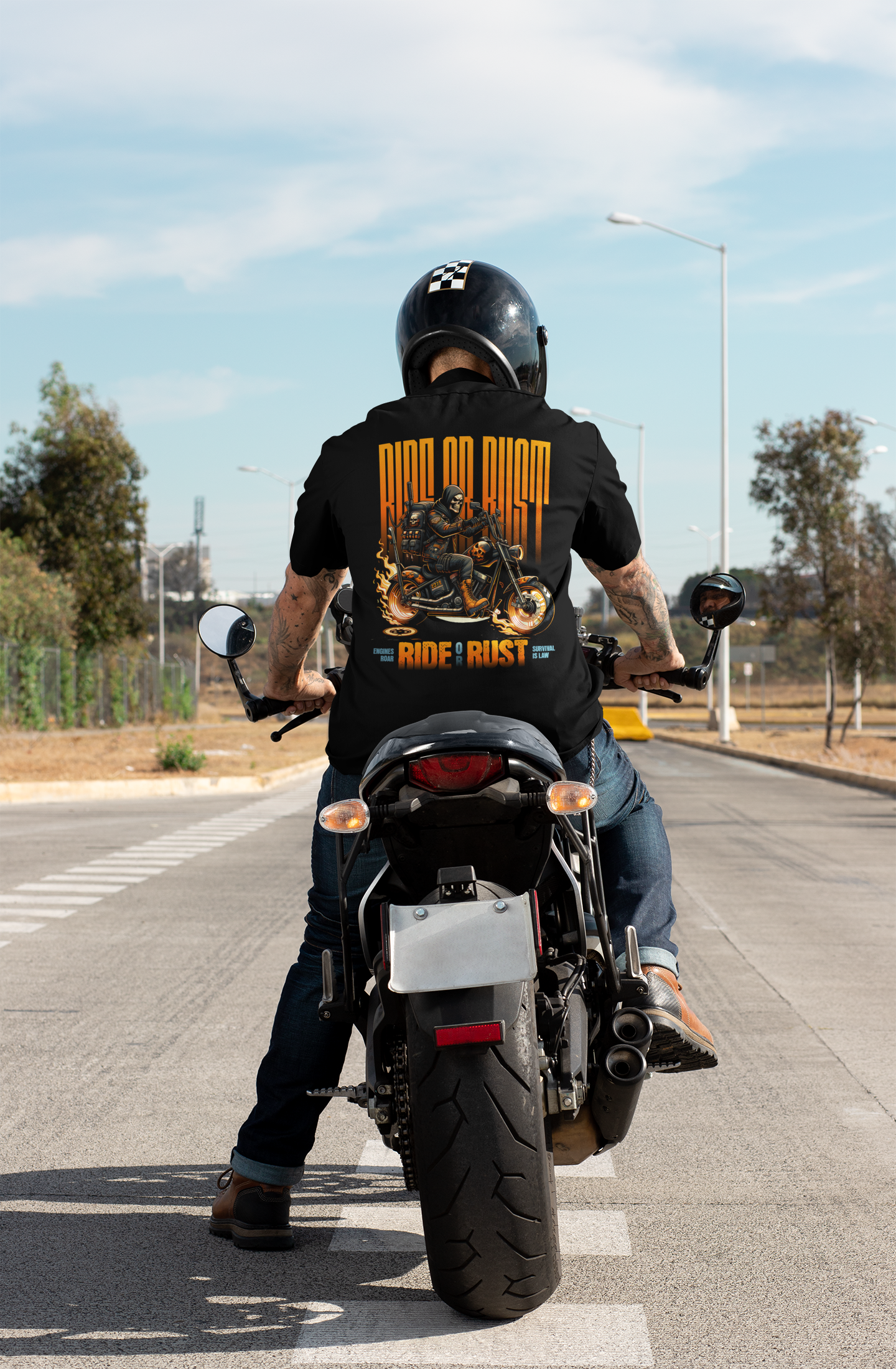 Skull Riding, Motorcycle Ride Unisex T-Shirt