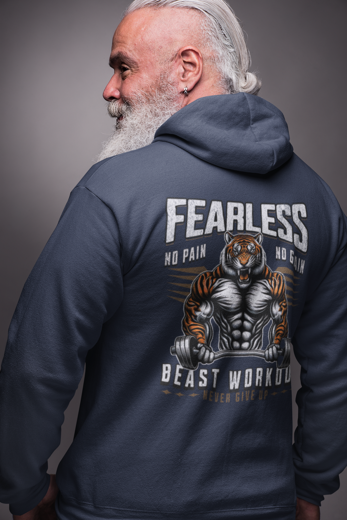 Fearless Tiger Bodybuilding Hoodie