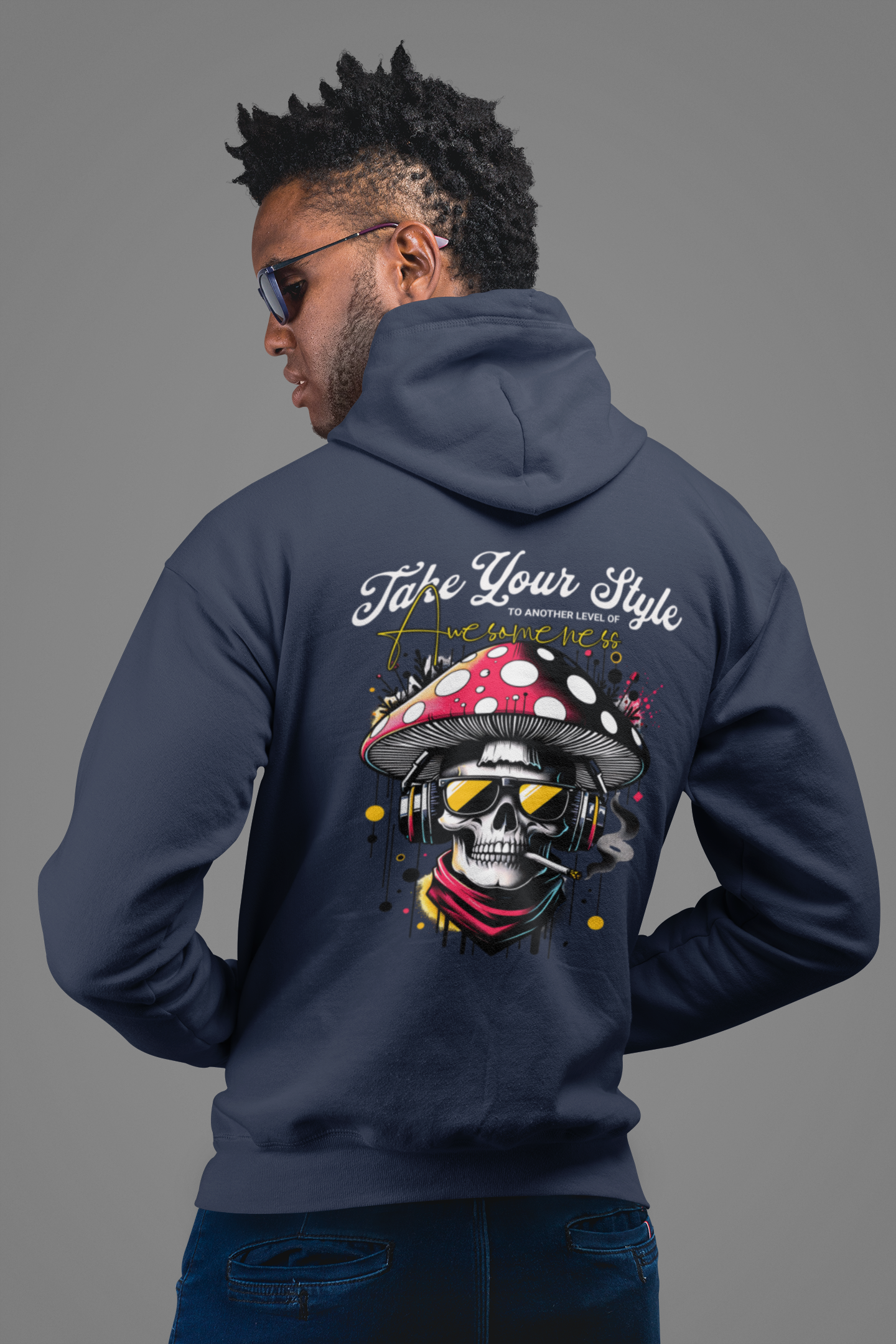 Hooded Sweatshirt Graffiti Style Hoodie