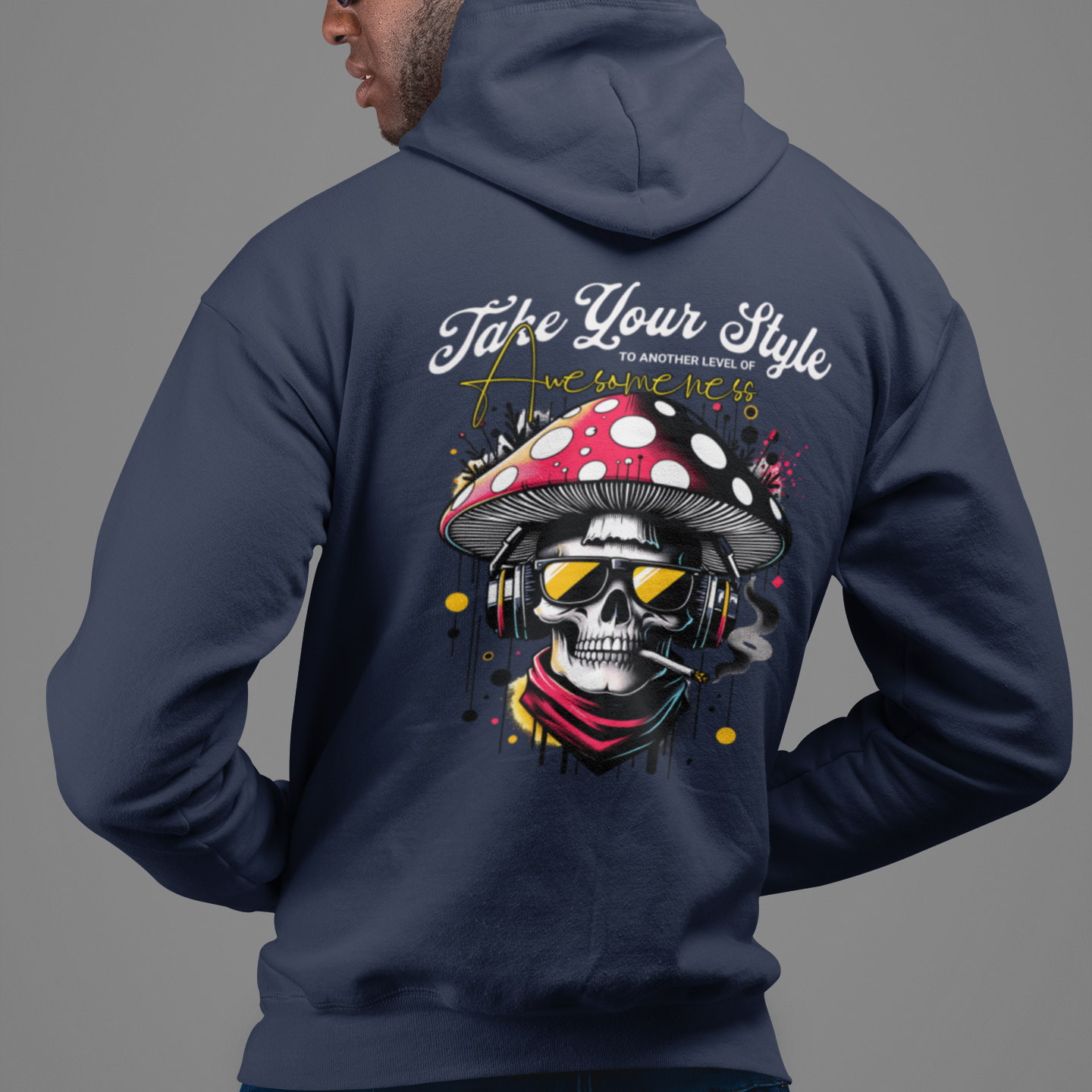 Hooded Sweatshirt Graffiti Style Hoodie