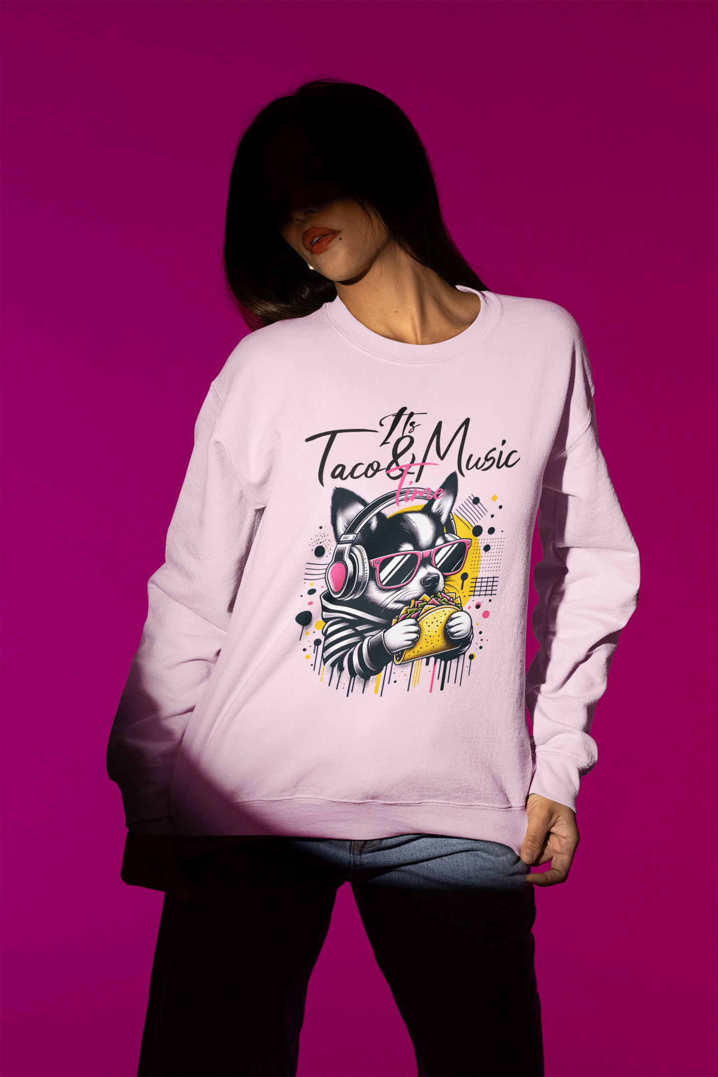 Taco Music Time Crewneck Sweatshirt