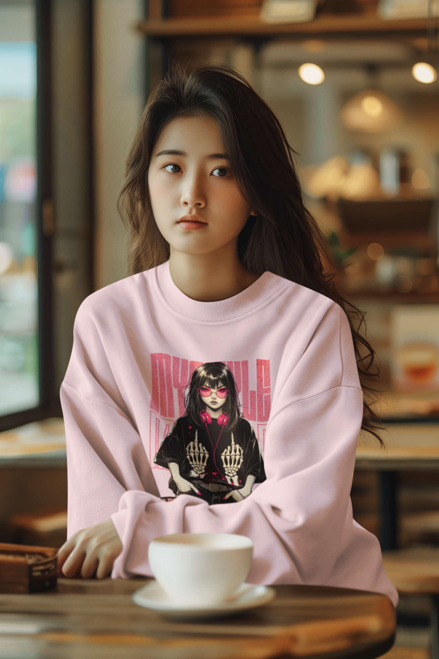Crewneck Sweatshirt - Stylish Girl Design