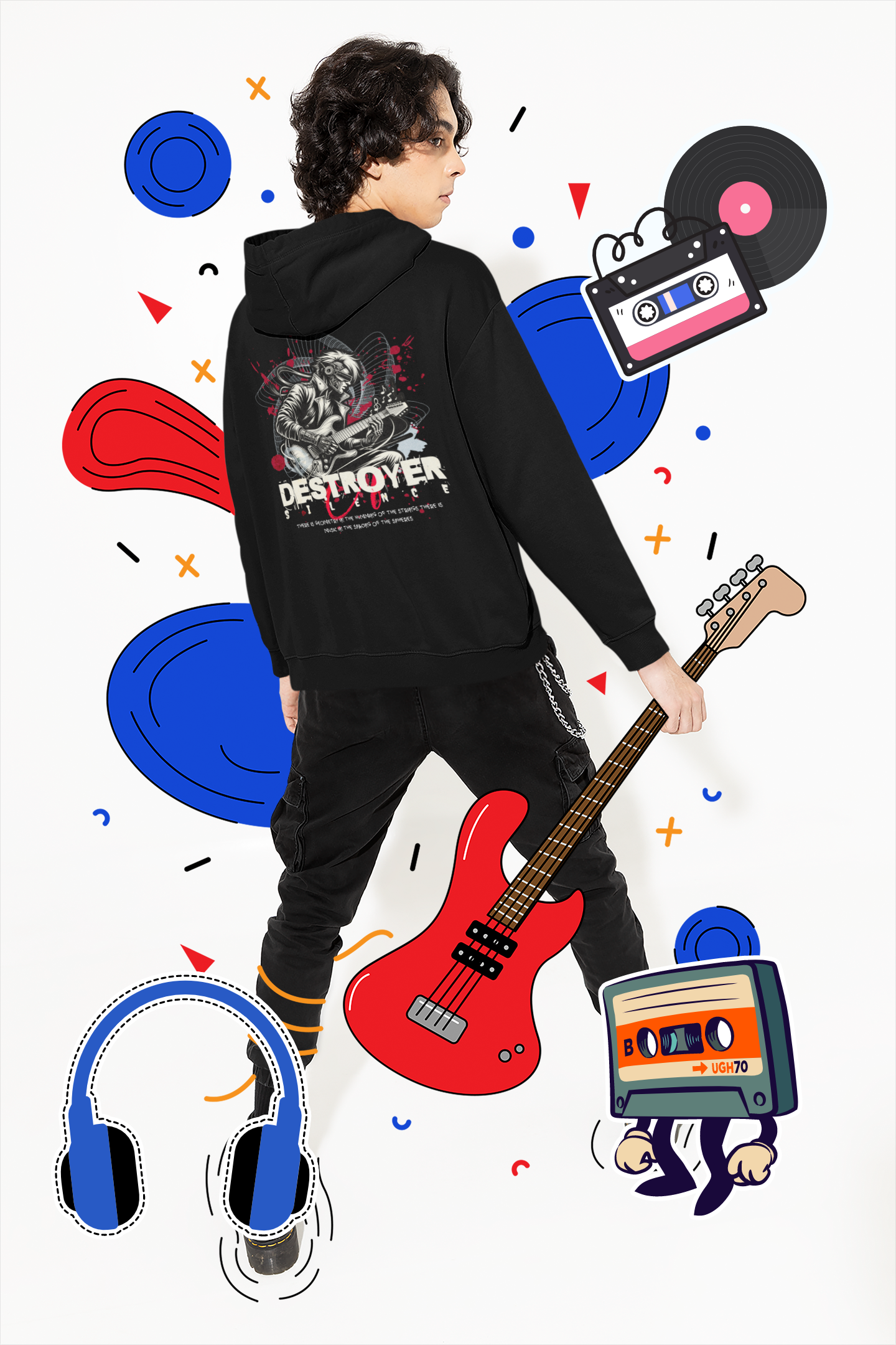 Cyber Play Guitar Hoodie