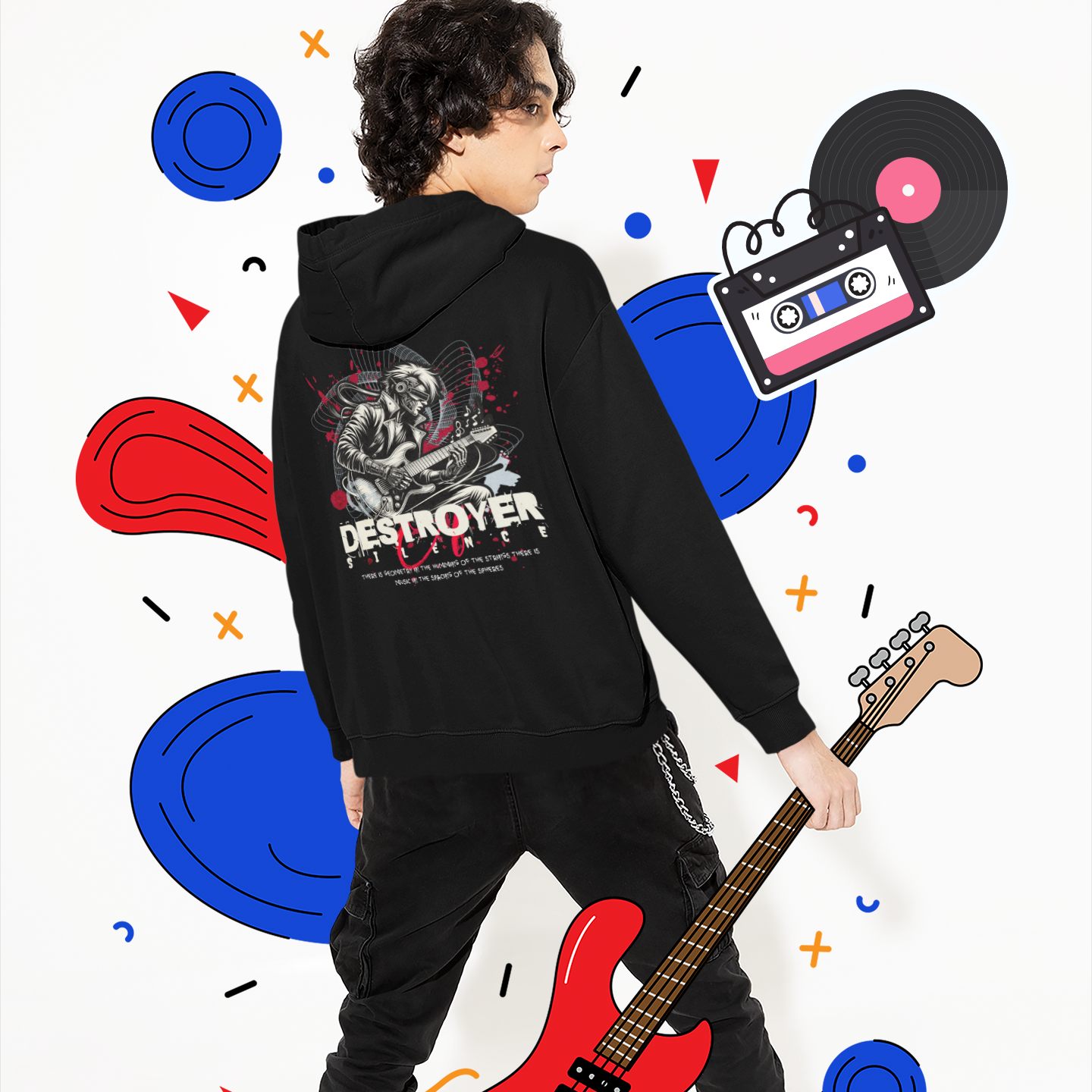 Cyber Play Guitar Hoodie