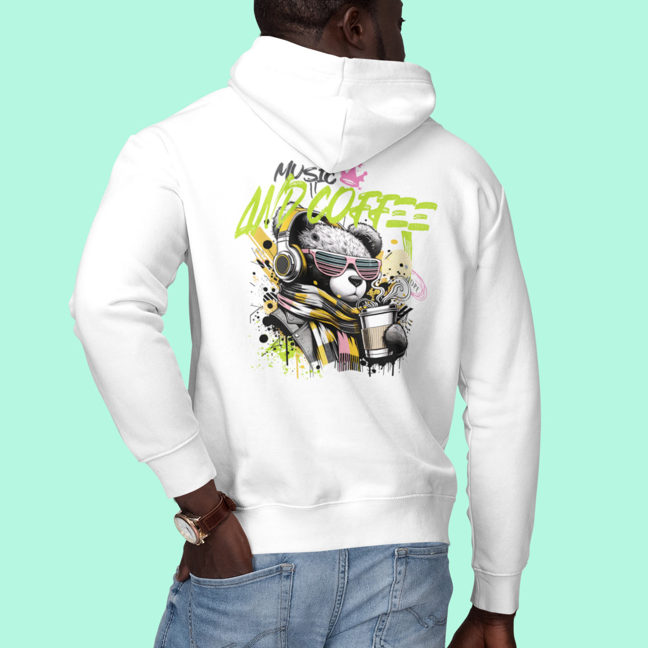 Music and Coffee Hoodie Design
