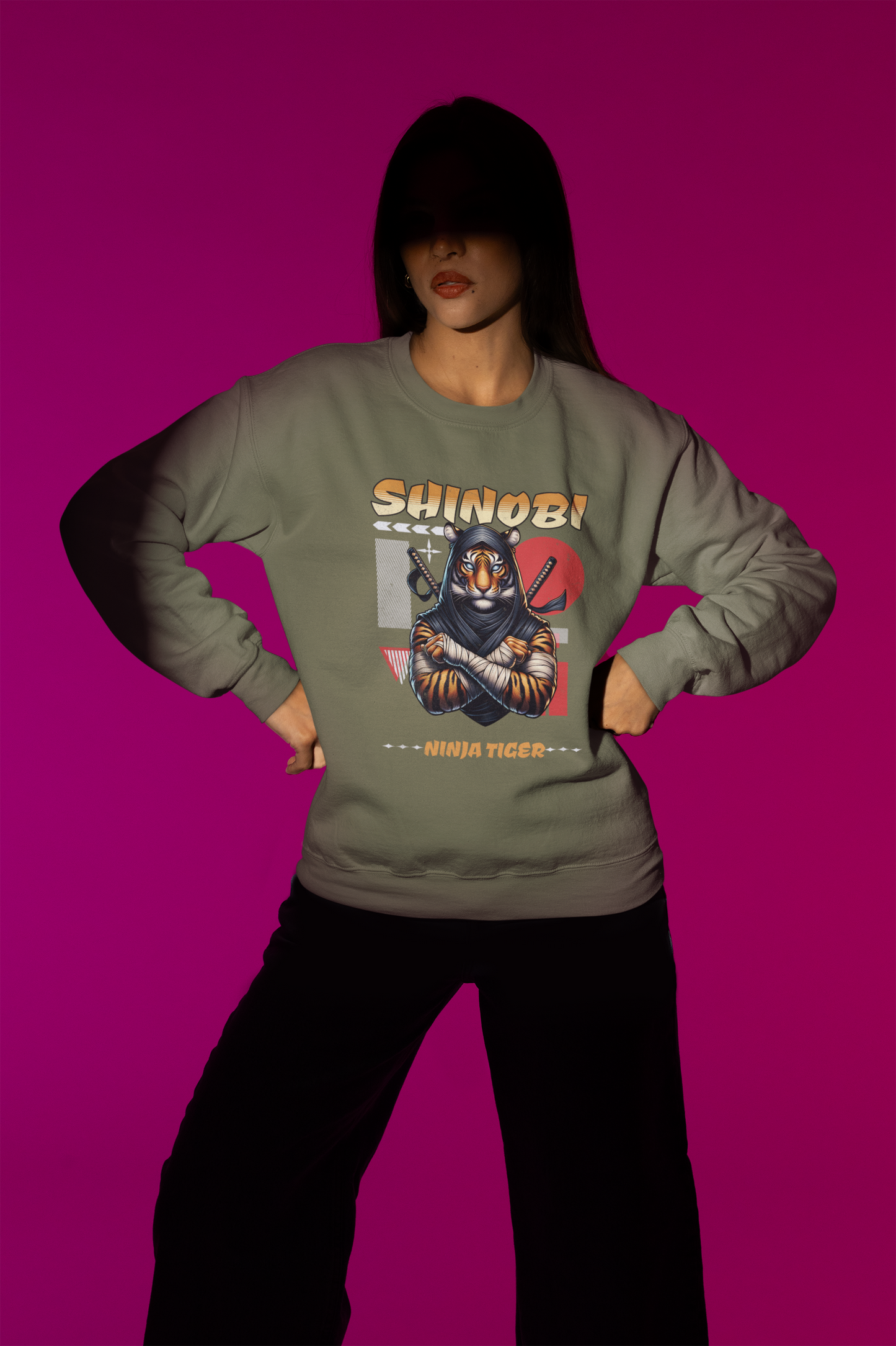 Tiger Ninja Sweatshirt Japanese Style