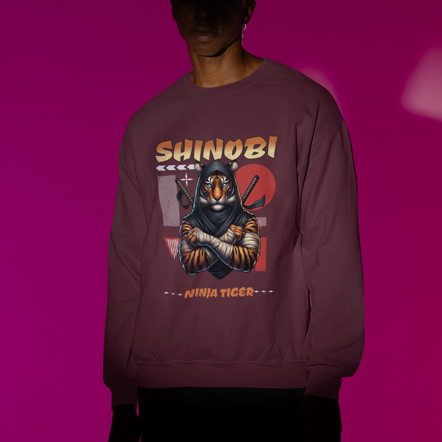 Tiger Ninja Sweatshirt Japanese Style