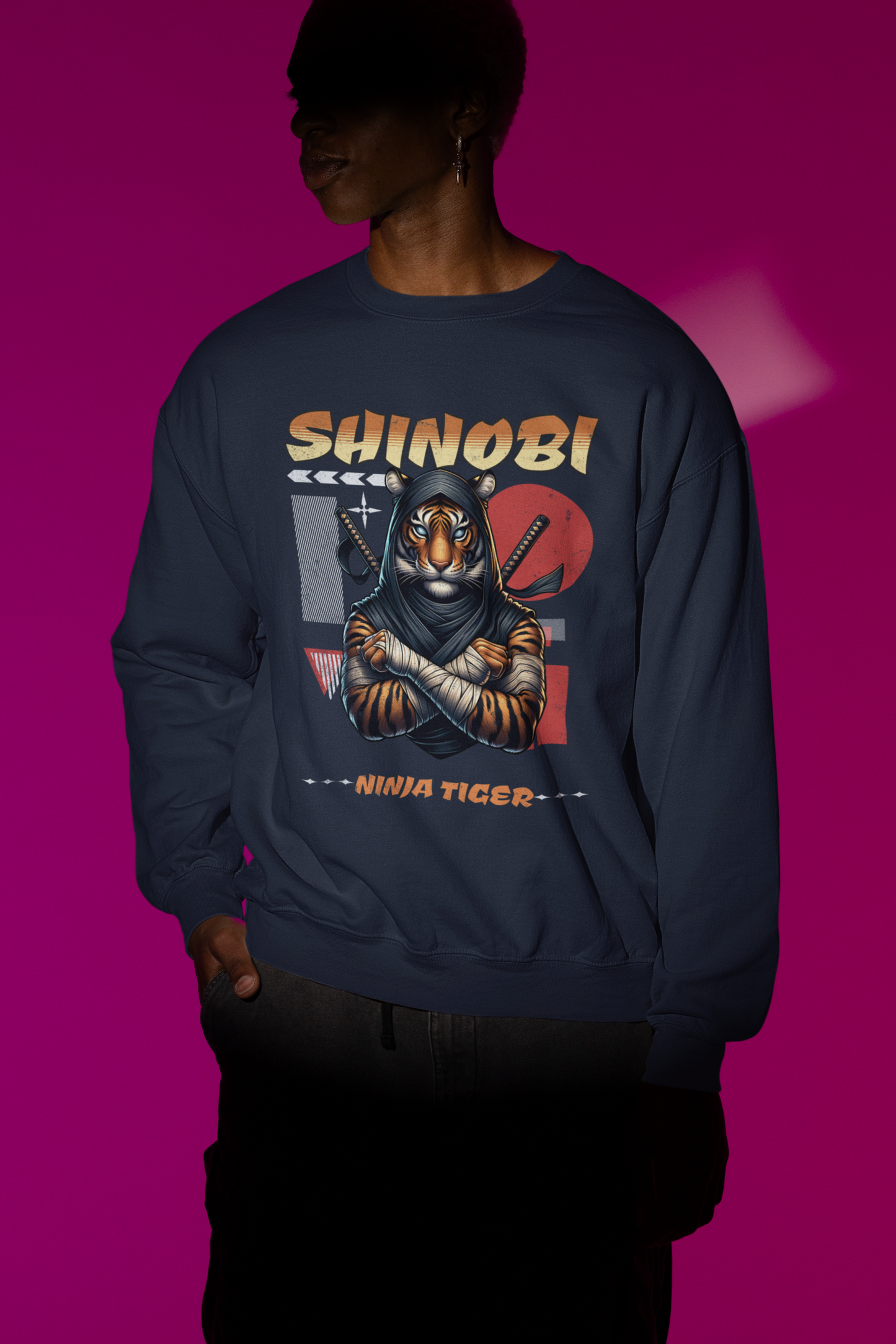 Tiger Ninja Sweatshirt Japanese Style