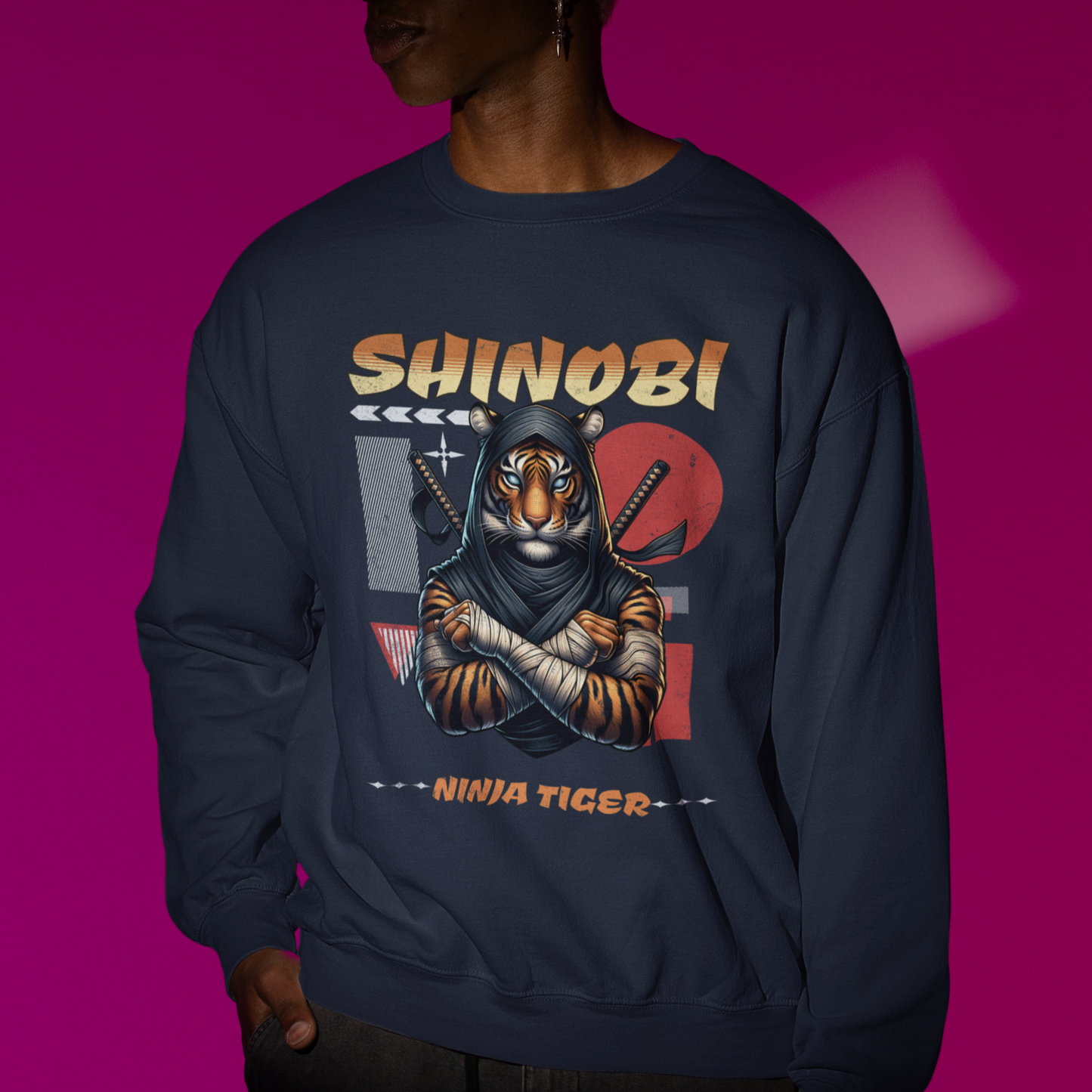 Tiger Ninja Sweatshirt Japanese Style
