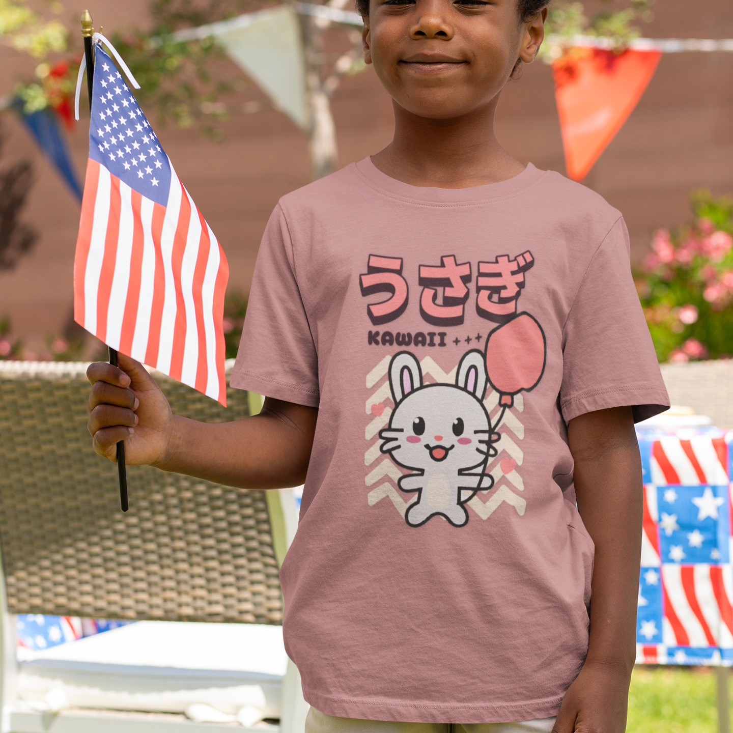 Kawaii Tee with Balloon Design - Youth