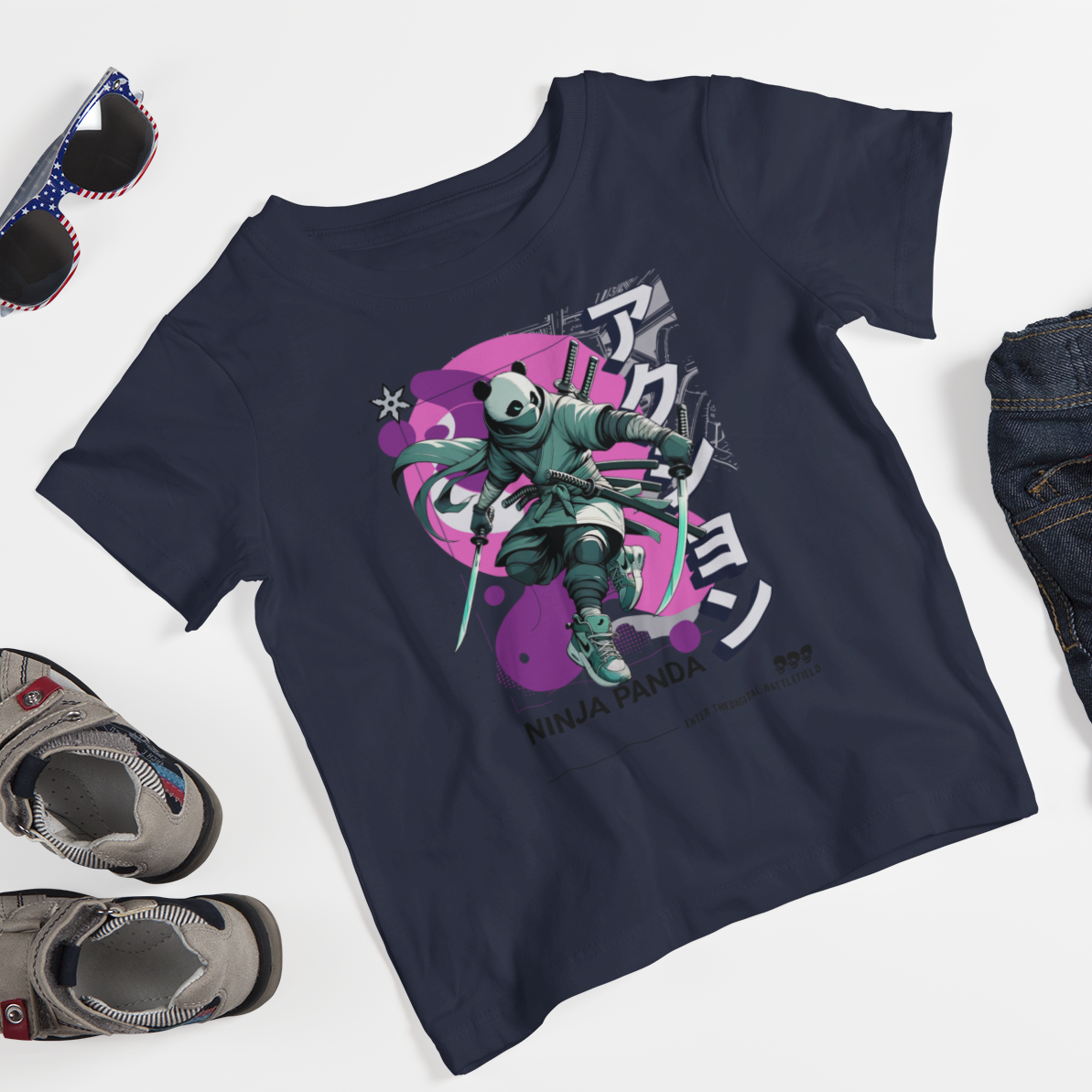 Youth Tee - Ninja Panda Design
