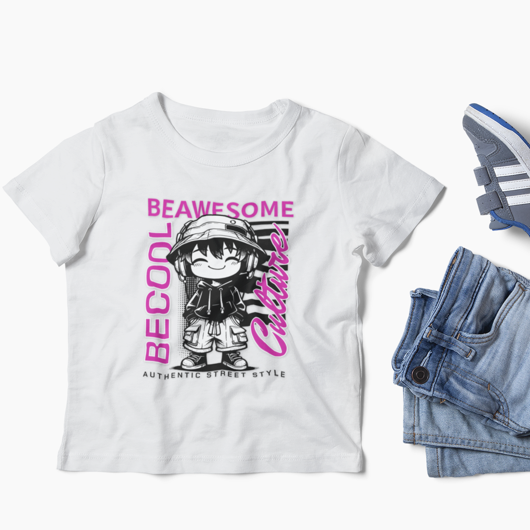 Youth T-Shirt - Be Cool Be Awesome Design