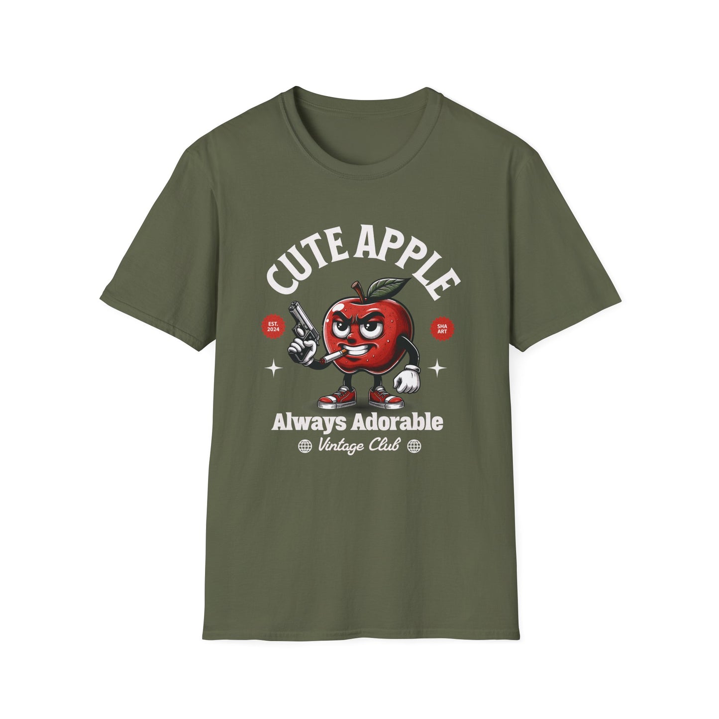 Cute Apple with Gun T-Shirt