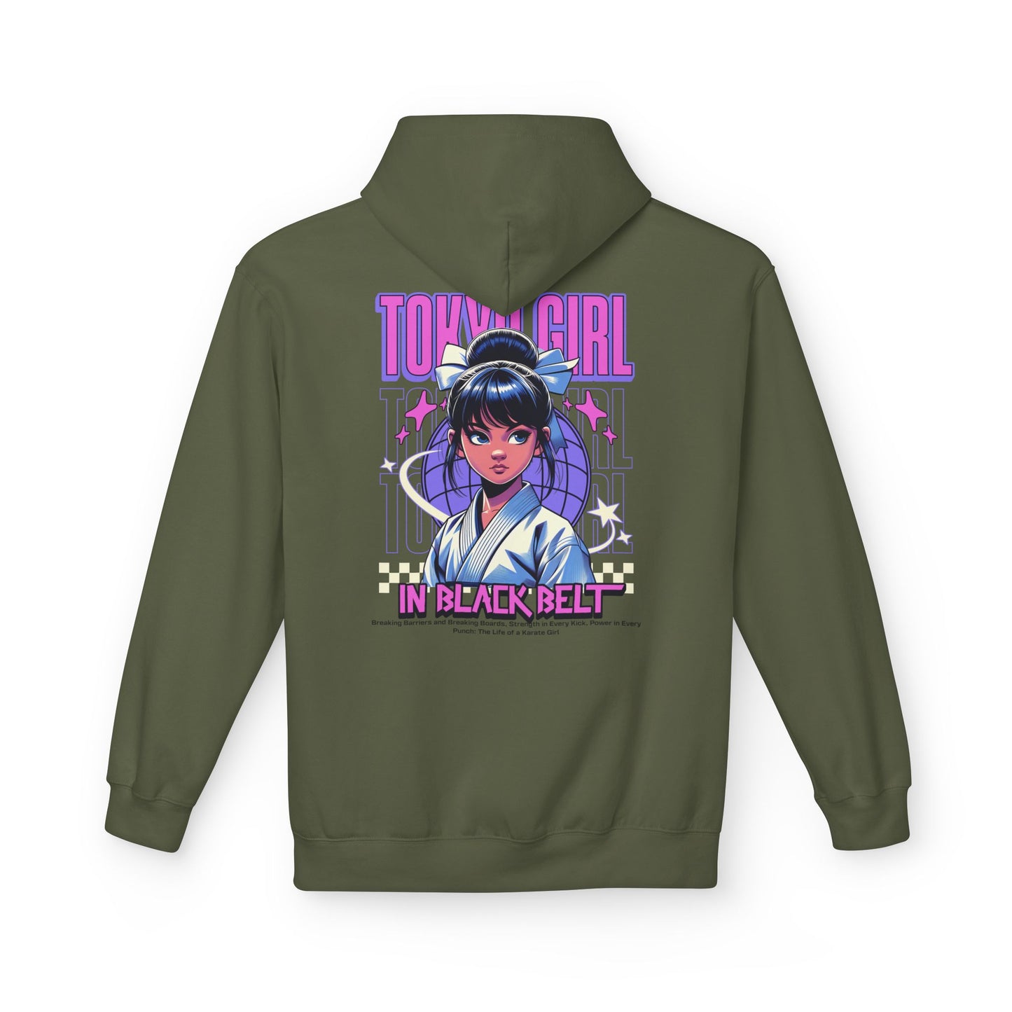 Hoodie Tokyo Girl in Black Belt