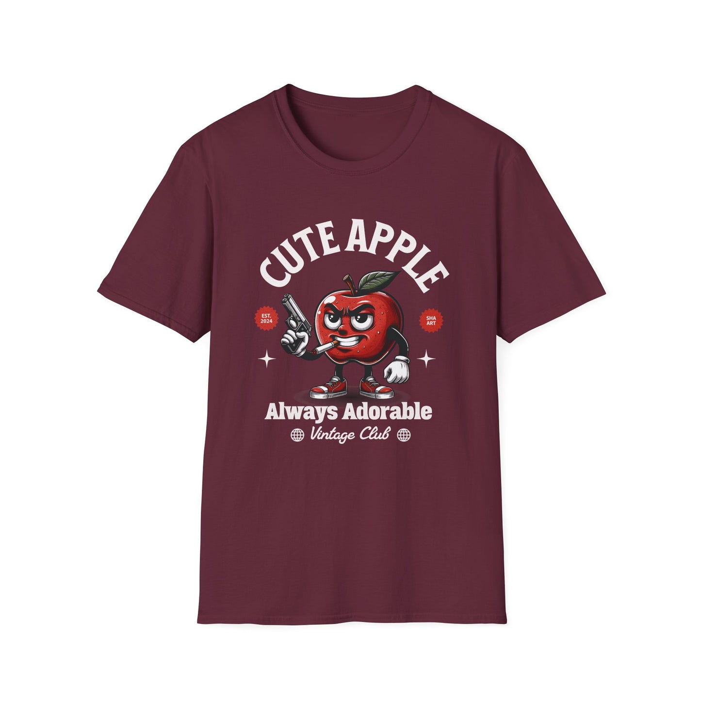 Cute Apple with Gun T-Shirt