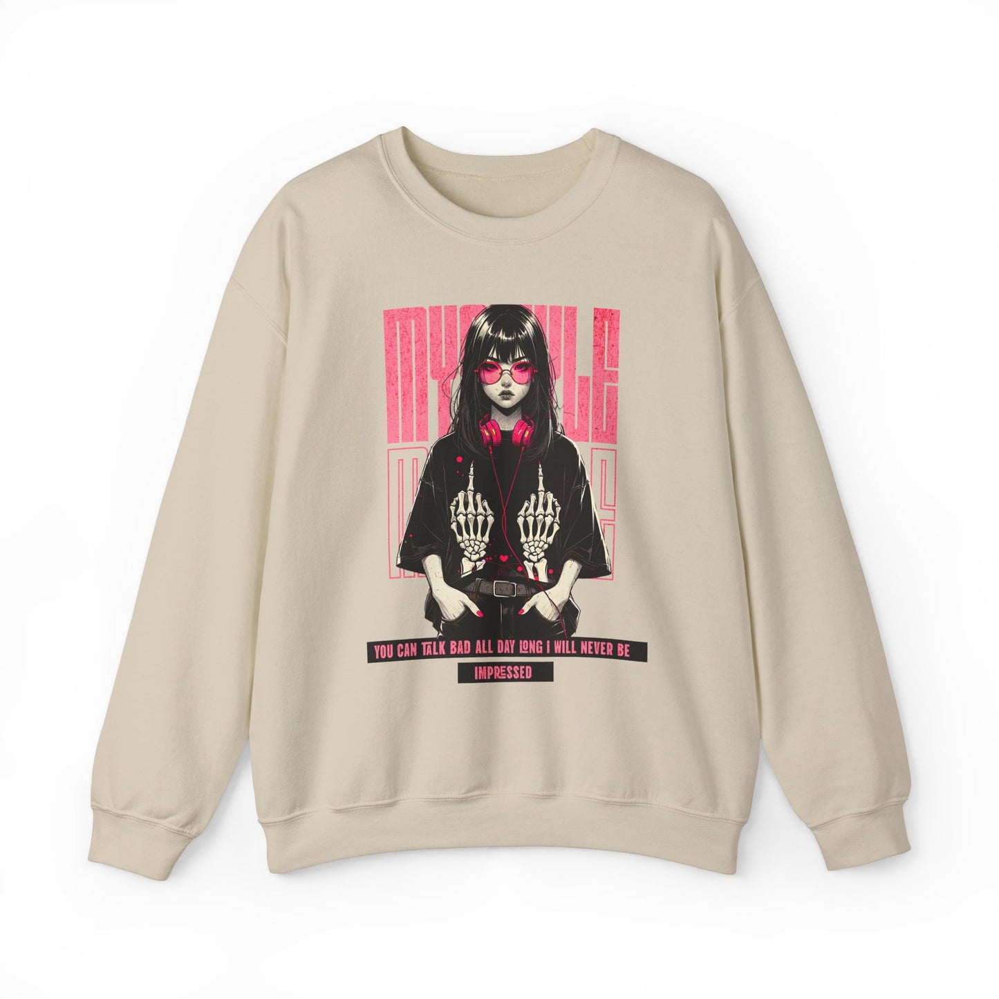 Crewneck Sweatshirt - Stylish Girl Design
