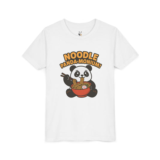 Kids Tee - Cute Panda Eating Noodle Design