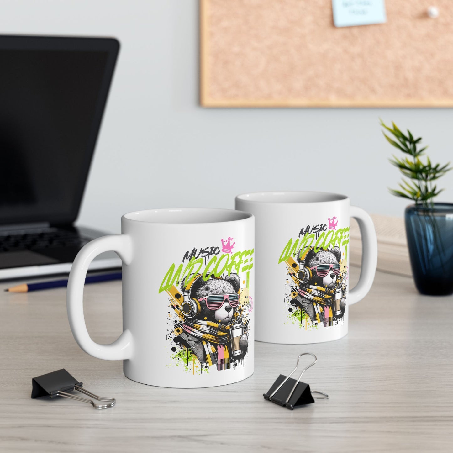 Music and Coffee Ceramic Mug