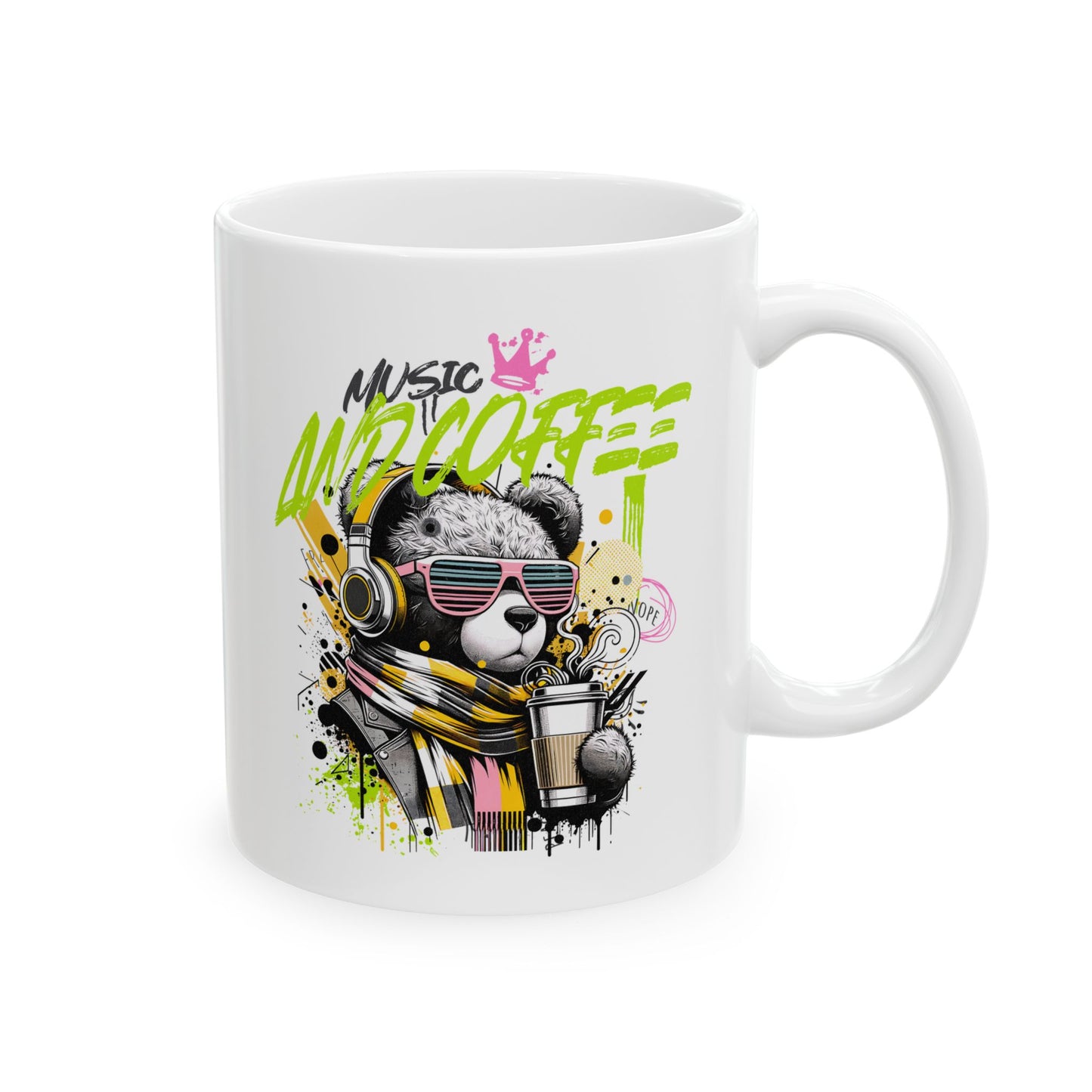 Music and Coffee Ceramic Mug
