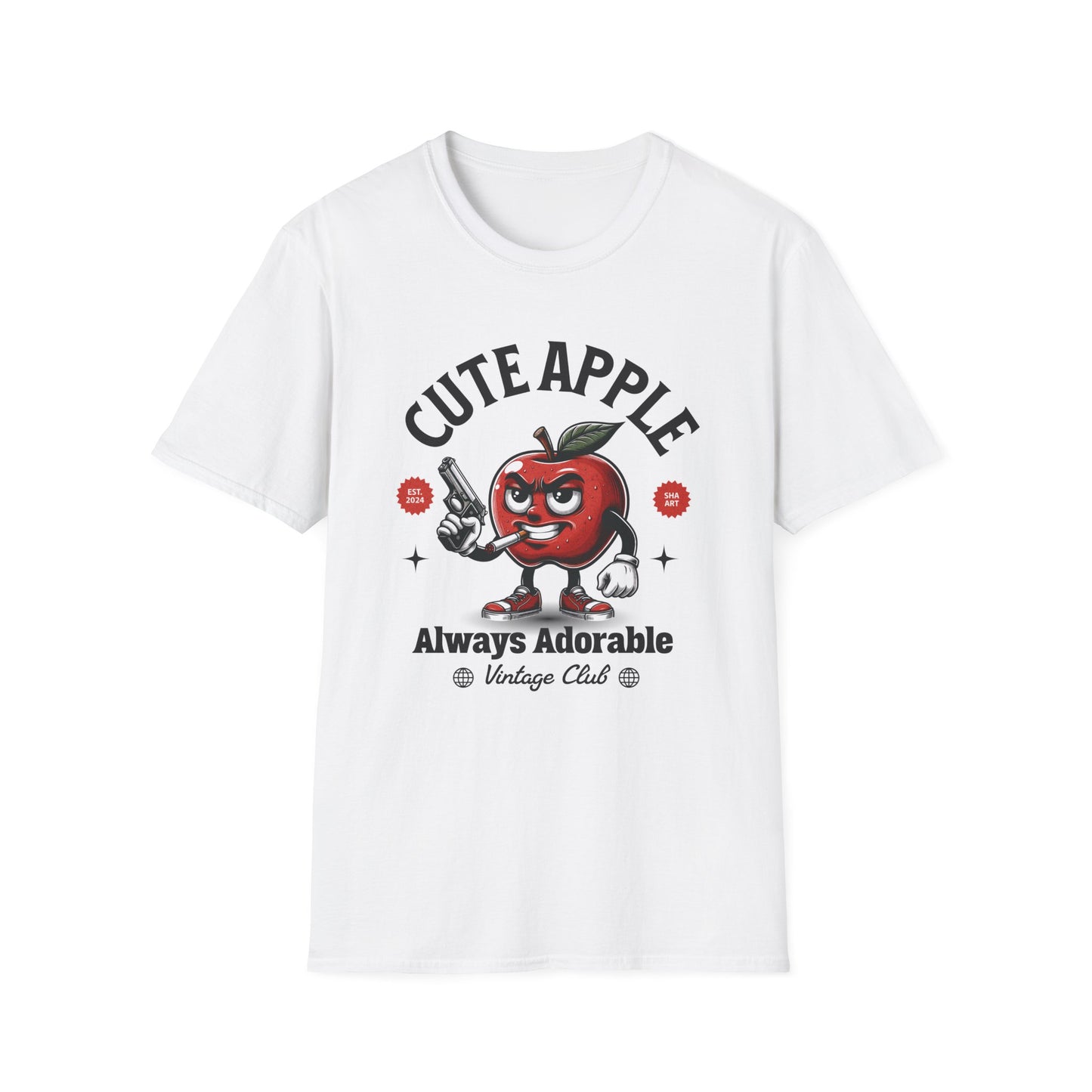 Cute Apple with Gun T-Shirt