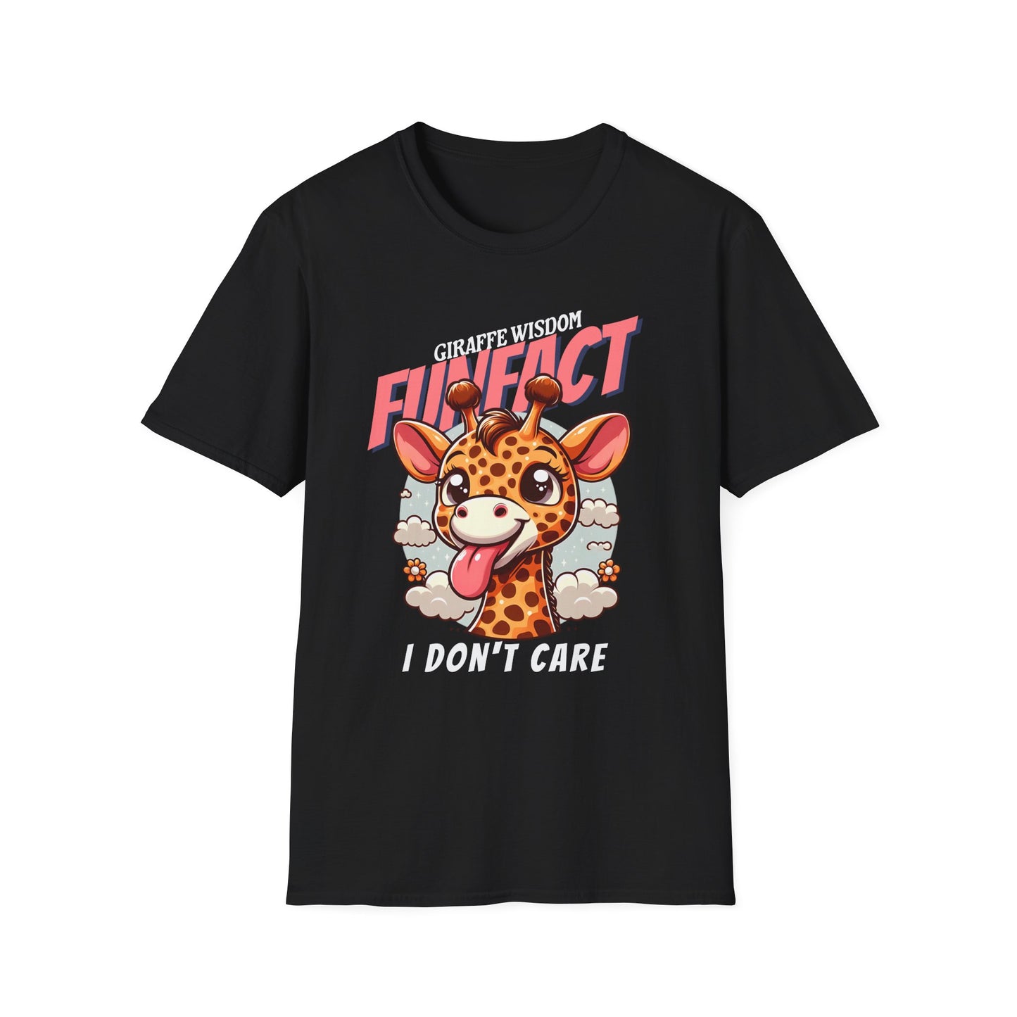 Giraffe Wisdom - Fun Fact I Don't Care Unisex Tee