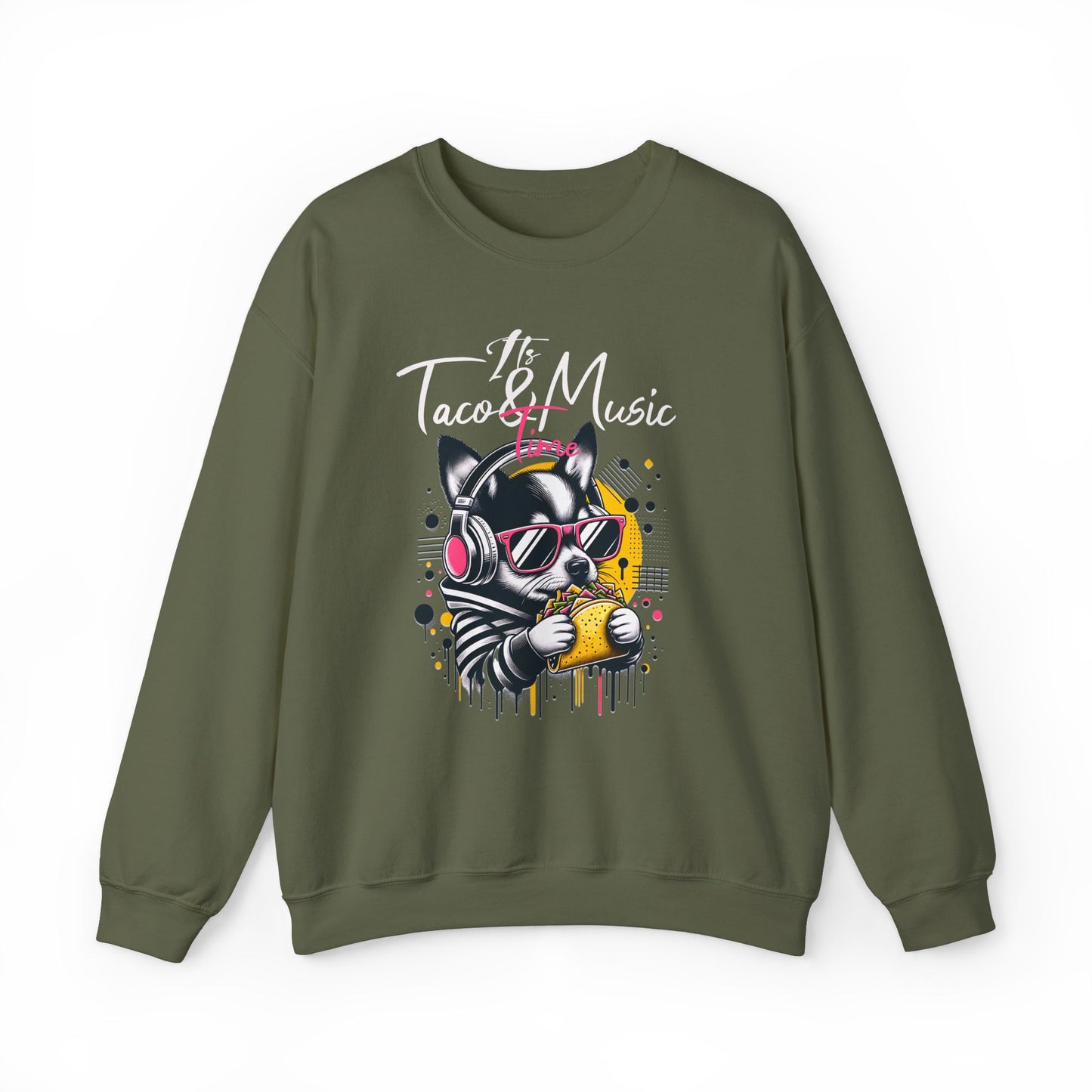 Taco Music Time Crewneck Sweatshirt