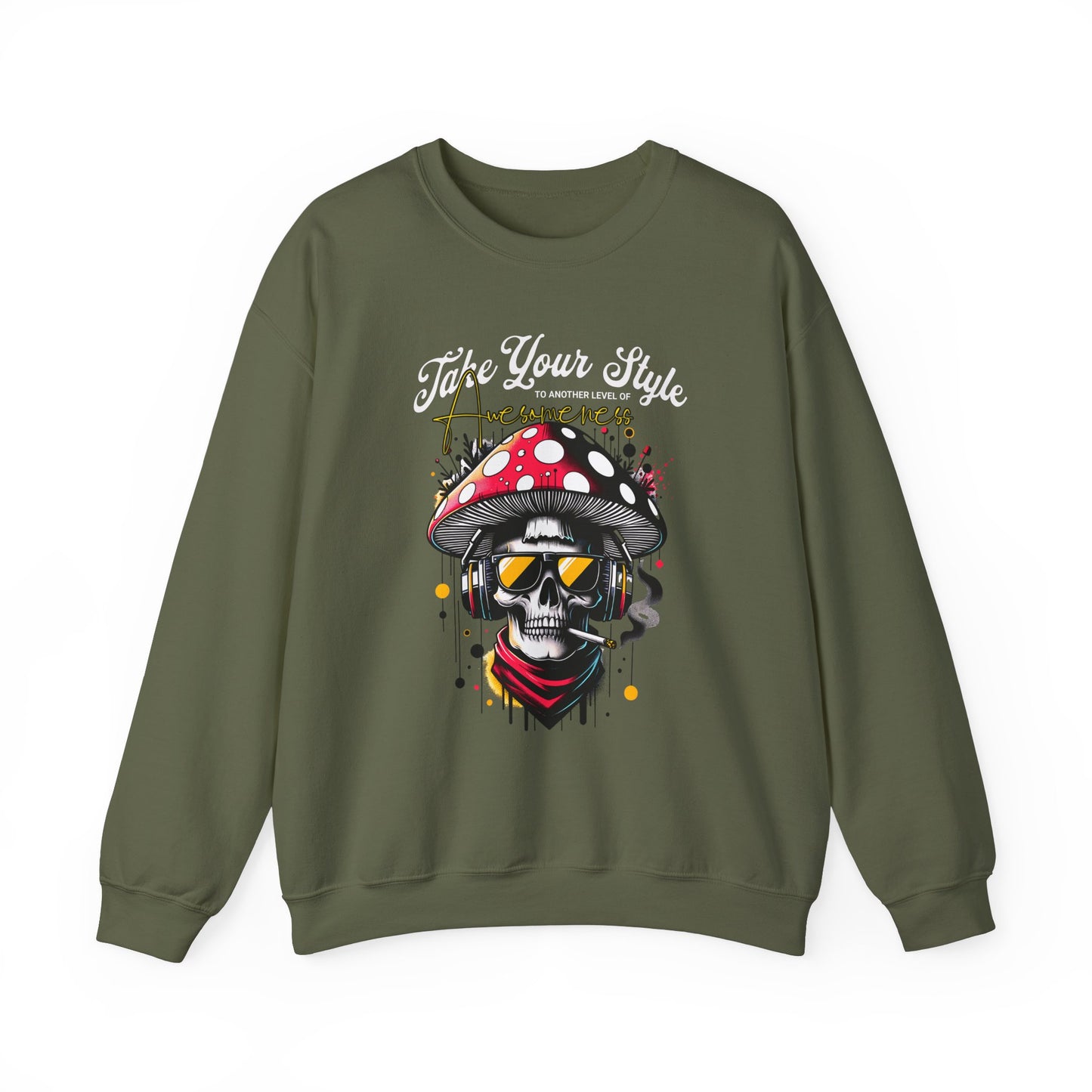 Graffiti Skull Crewneck Sweatshirt