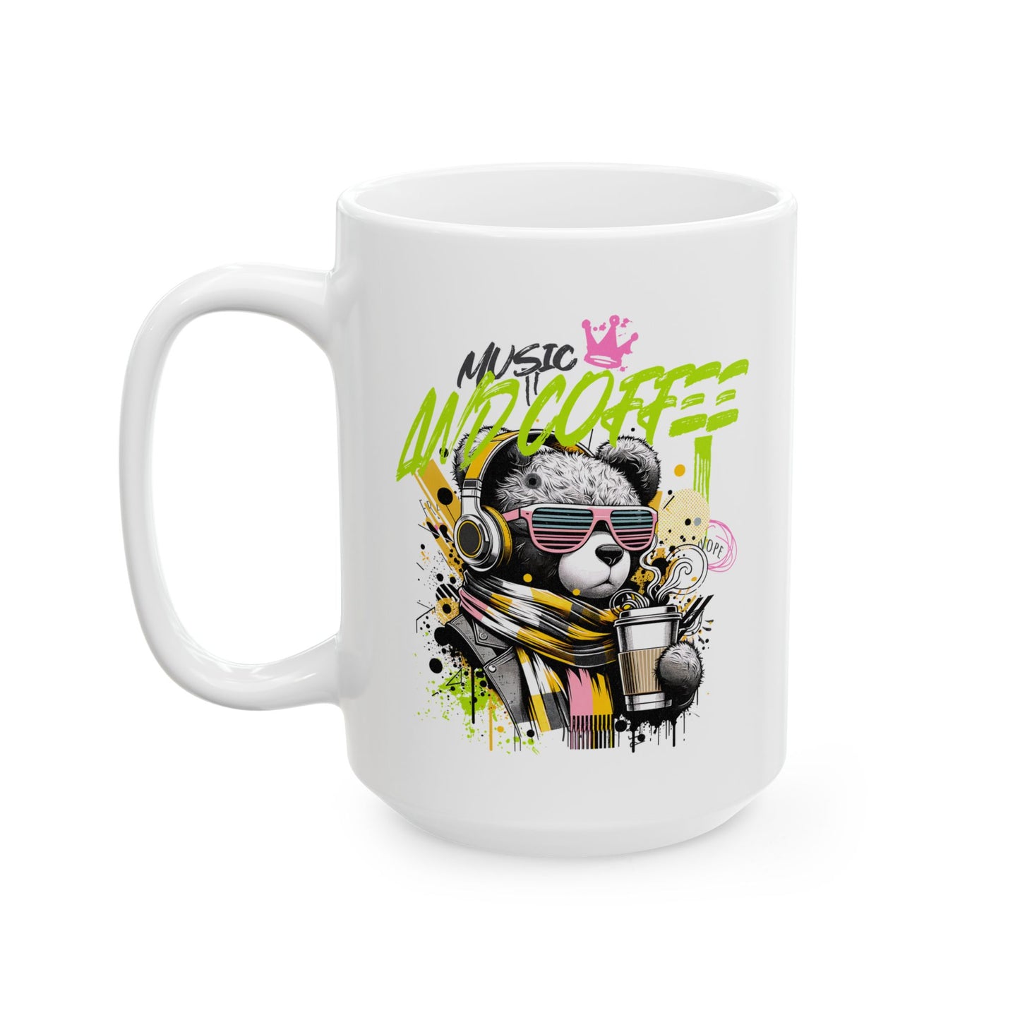 Music and Coffee Ceramic Mug