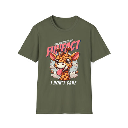 Giraffe Wisdom - Fun Fact I Don't Care  Unisex Tee