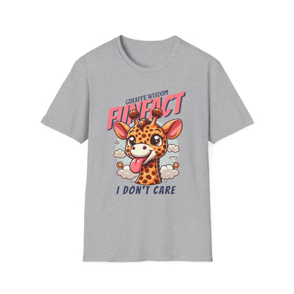 Giraffe Wisdom - Fun Fact I Don't Care  Unisex Tee
