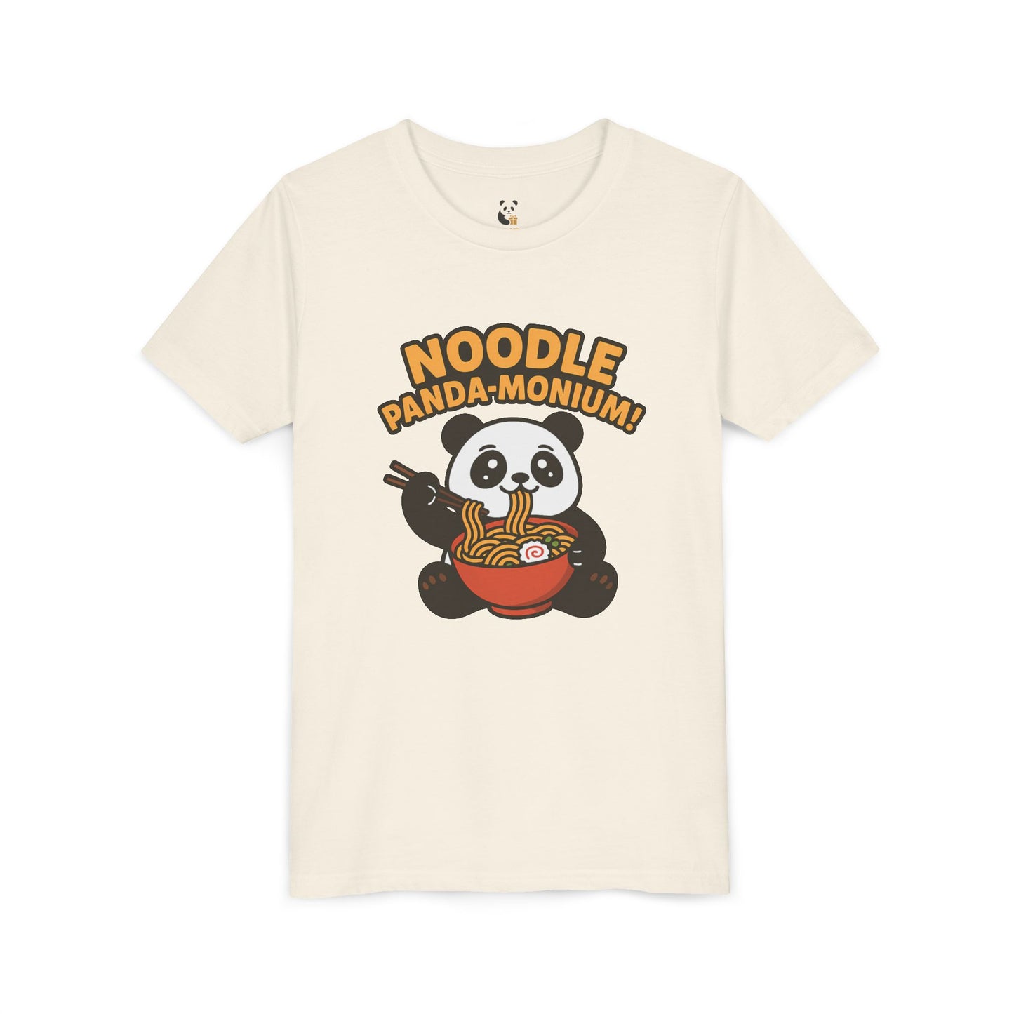 Kids Tee - Cute Panda Eating Noodle Design