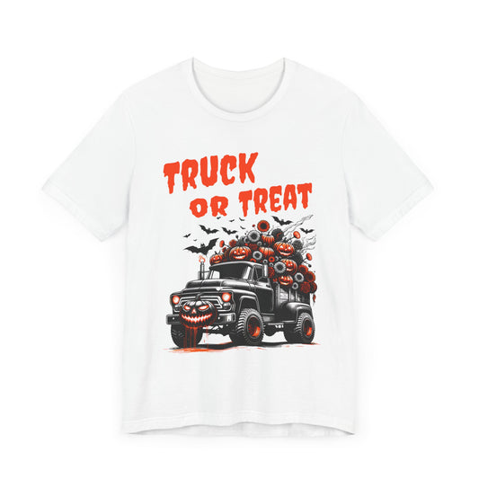 Halloween Truck Unisex Tee, Spooky Trick or Treat T-shirt