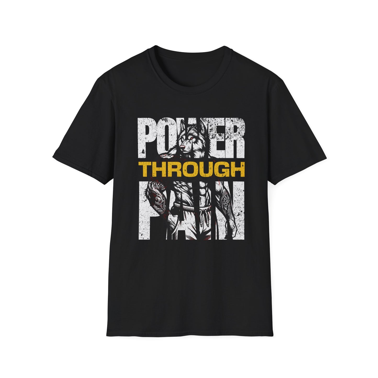 Wolf Bodybuilding - Power Through Pain Gym  Unisex T-Shirt