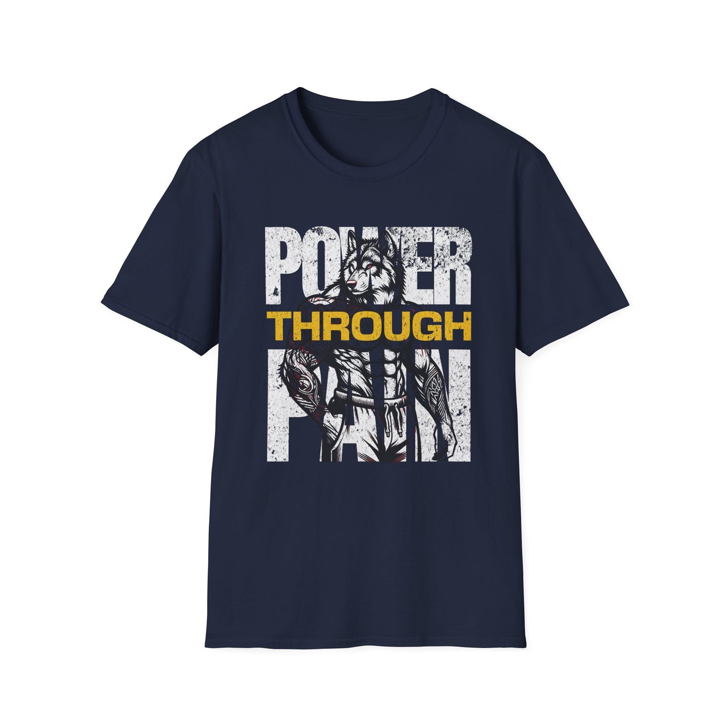 Wolf Bodybuilding - Power Through Pain Gym  Unisex T-Shirt
